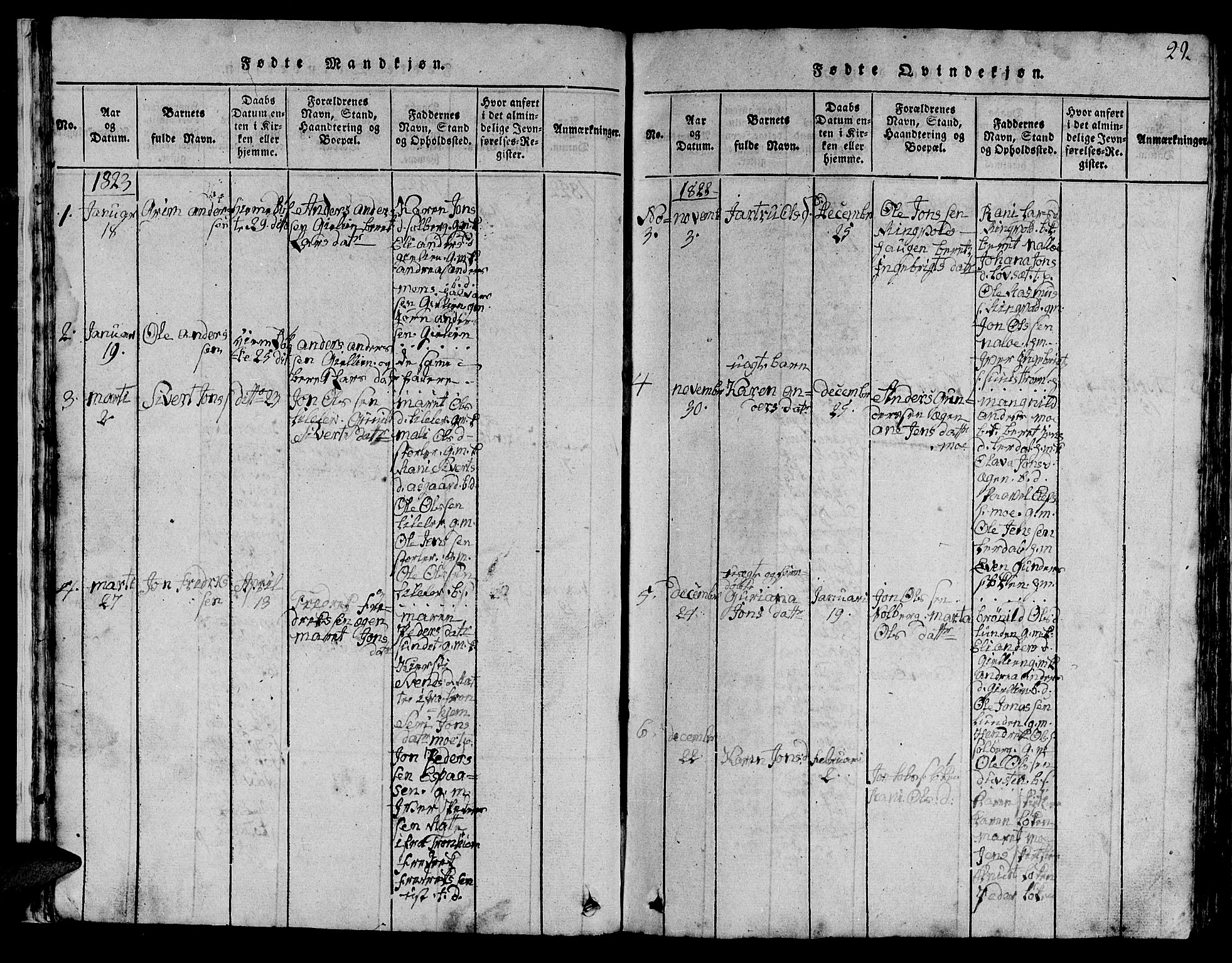 Ministerialprotokoller, klokkerbøker og fødselsregistre - Sør-Trøndelag, SAT/A-1456/613/L0393: Parish register (copy) no. 613C01, 1816-1886, p. 29