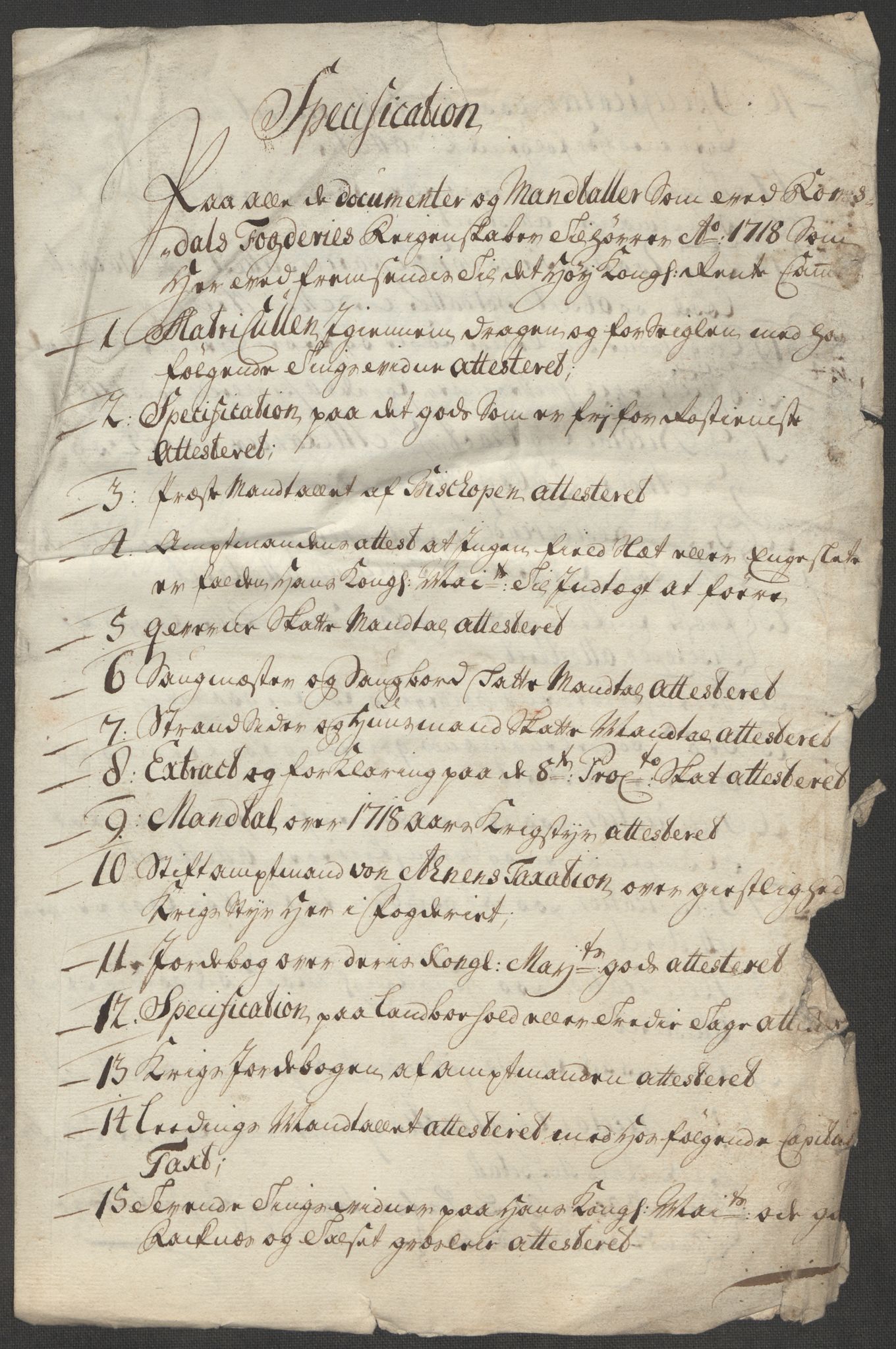 Rentekammeret inntil 1814, Reviderte regnskaper, Fogderegnskap, RA/EA-4092/R55/L3665: Fogderegnskap Romsdal, 1718, p. 13