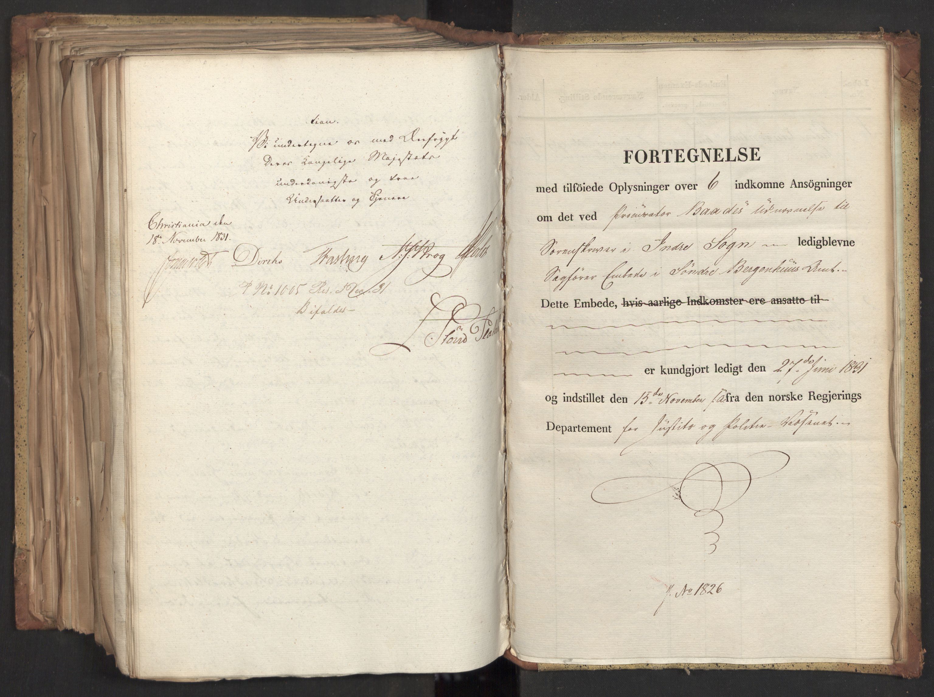 Statsrådsavdelingen i Stockholm, AV/RA-S-1003/D/Da/L0074: Regjeringsinnstillinger nr. 1700-1839, 1831, p. 392