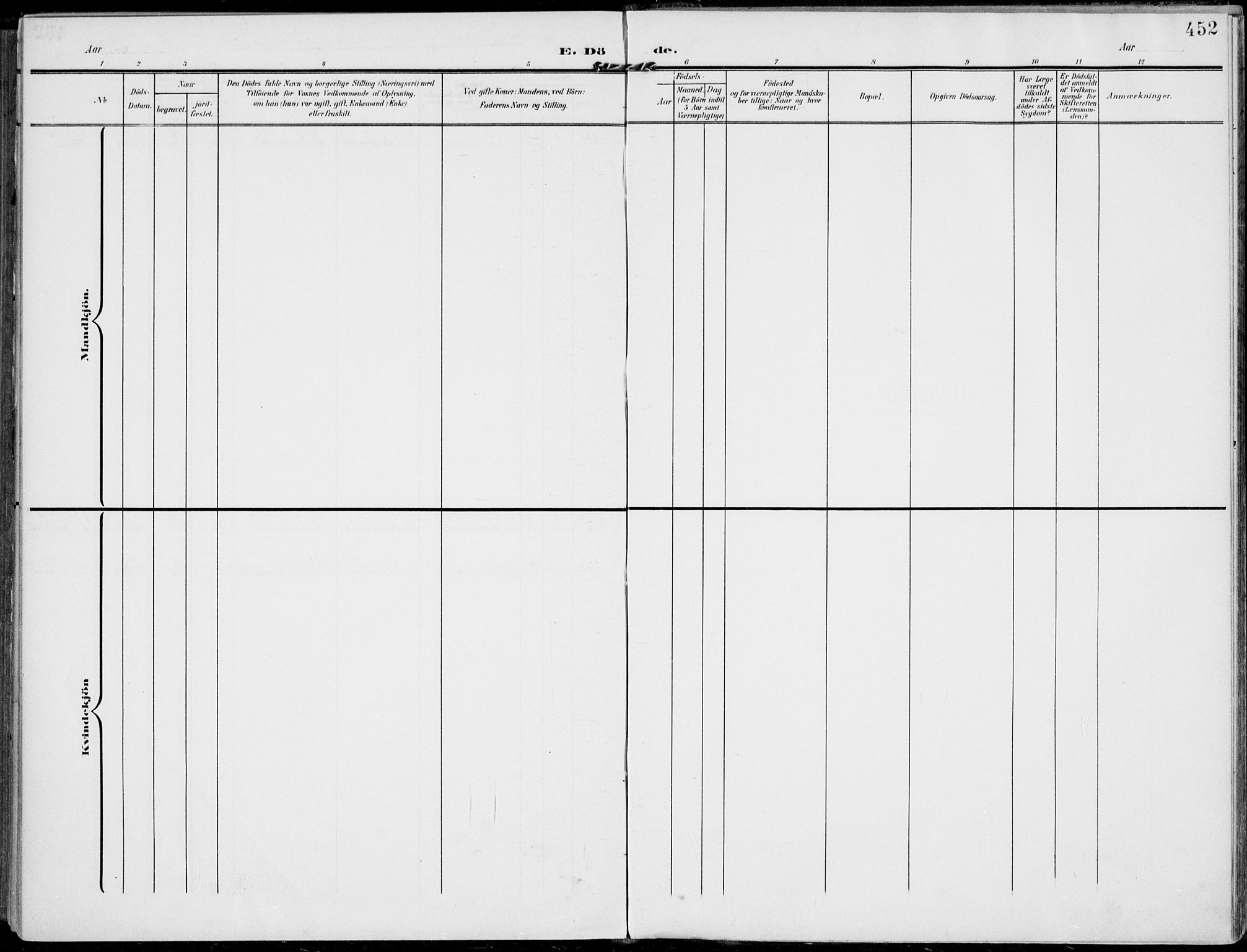 Norderhov kirkebøker, SAKO/A-237/F/Fa/L0017: Parish register (official) no. 17, 1903-1919, p. 452
