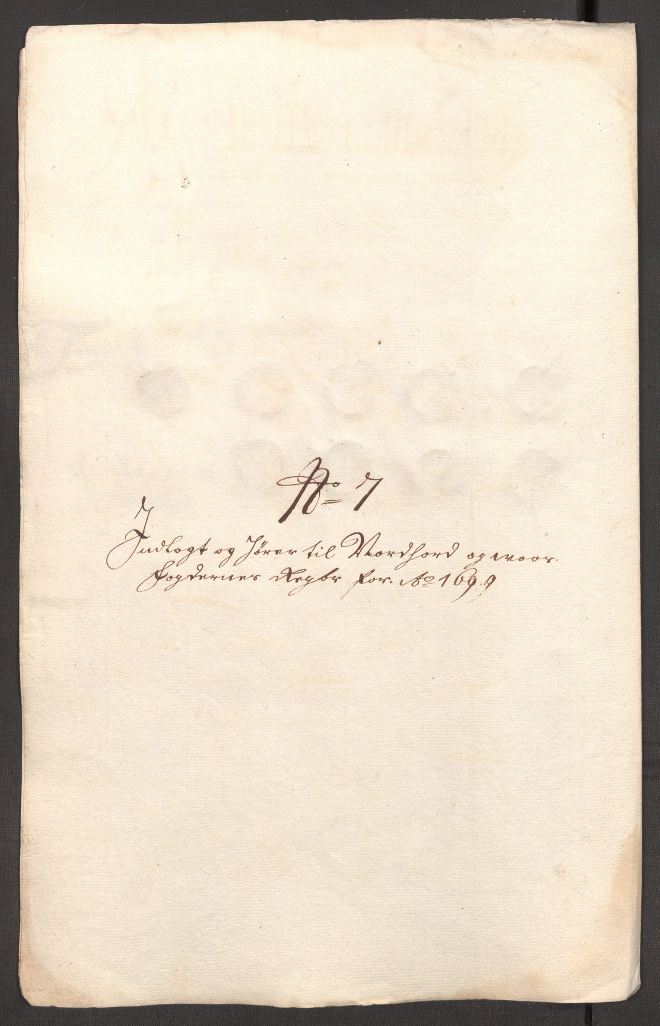 Rentekammeret inntil 1814, Reviderte regnskaper, Fogderegnskap, AV/RA-EA-4092/R51/L3184: Fogderegnskap Nordhordland og Voss, 1698-1699, p. 349