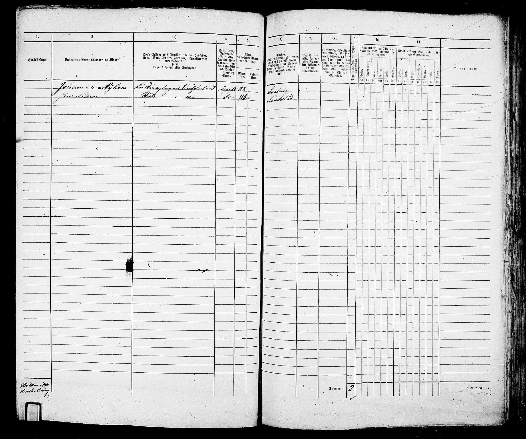 RA, 1865 census for Kristiania, 1865, p. 1524