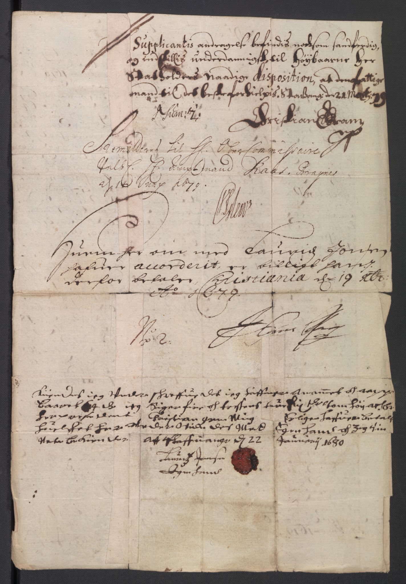 Rentekammeret inntil 1814, Reviderte regnskaper, Byregnskaper, RA/EA-4066/R/Ro/L0301: [O3] Kontribusjonsregnskap, 1679-1684, p. 35