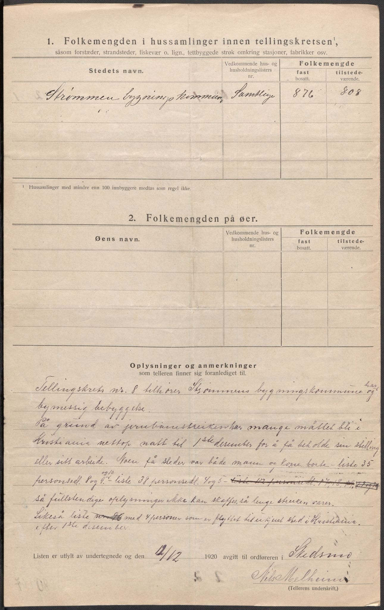 SAO, 1920 census for Skedsmo, 1920, p. 31