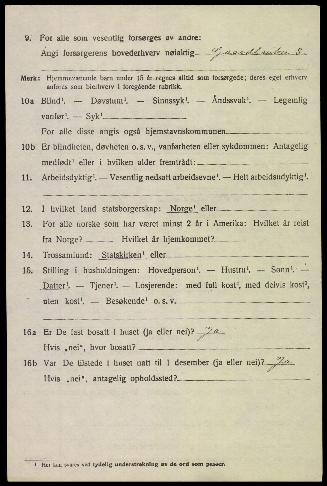 SAK, 1920 census for Søndeled, 1920, p. 4956