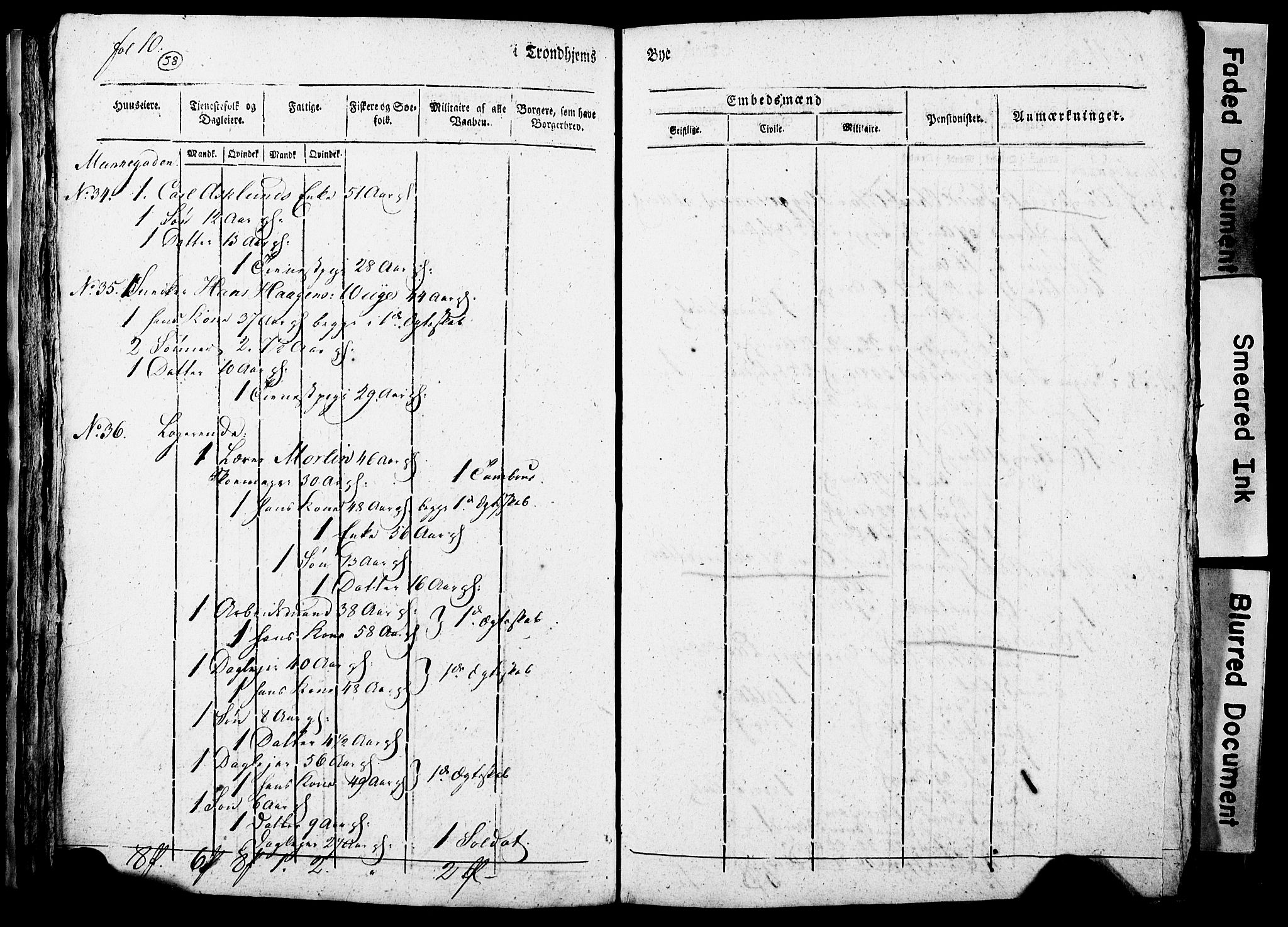 RA, Census 1815 for Trondheim, 1815, p. 259