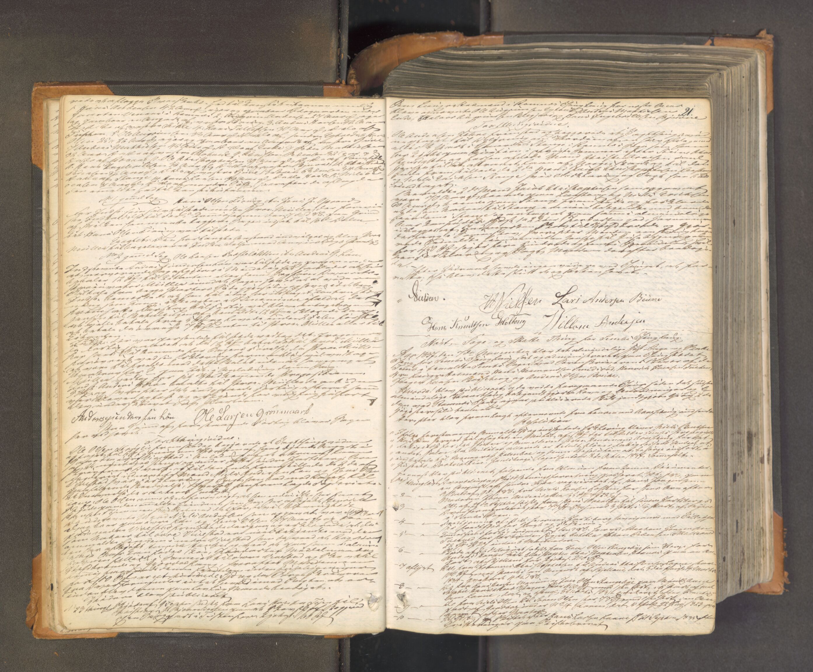 Søndre Jarlsberg sorenskriveri, AV/SAKO-A-129/F/Fa/L0033: Tingbok, 1837-1845, p. 20b-21a