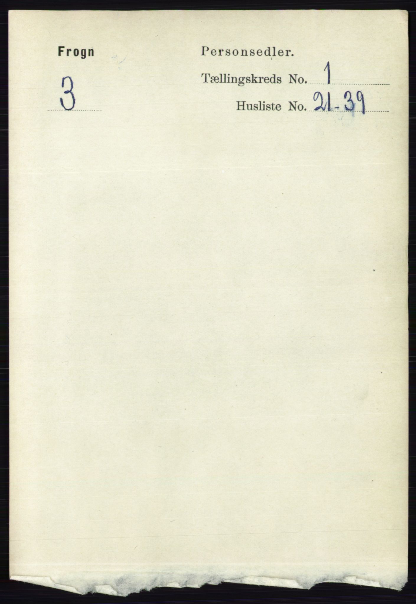 RA, 1891 census for 0215 Frogn, 1891, p. 254