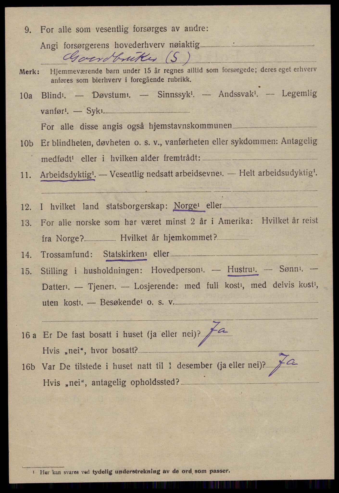 SAT, 1920 census for Halsa, 1920, p. 1626