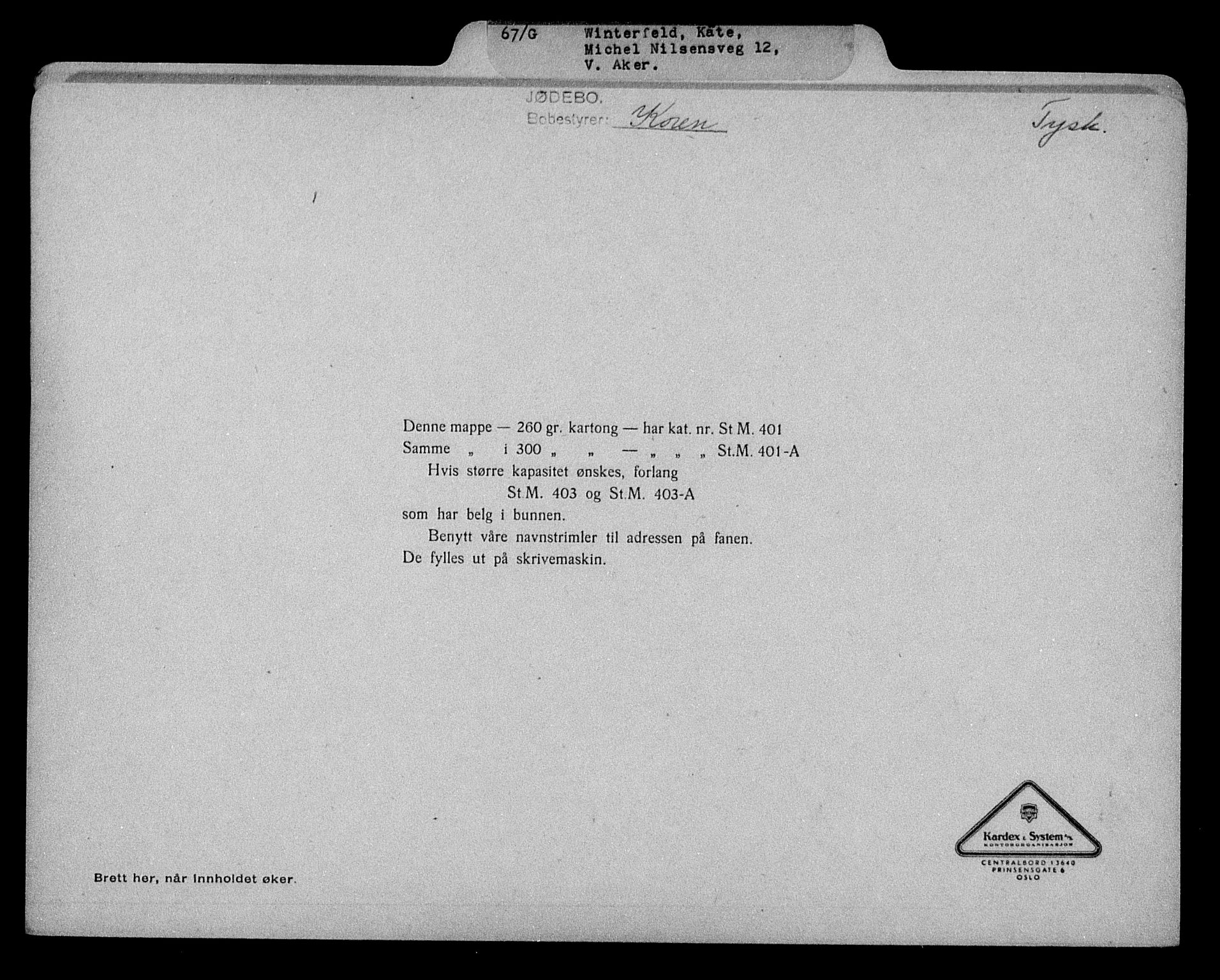 Justisdepartementet, Tilbakeføringskontoret for inndratte formuer, RA/S-1564/H/Hc/Hcc/L0986: --, 1945-1947, p. 475