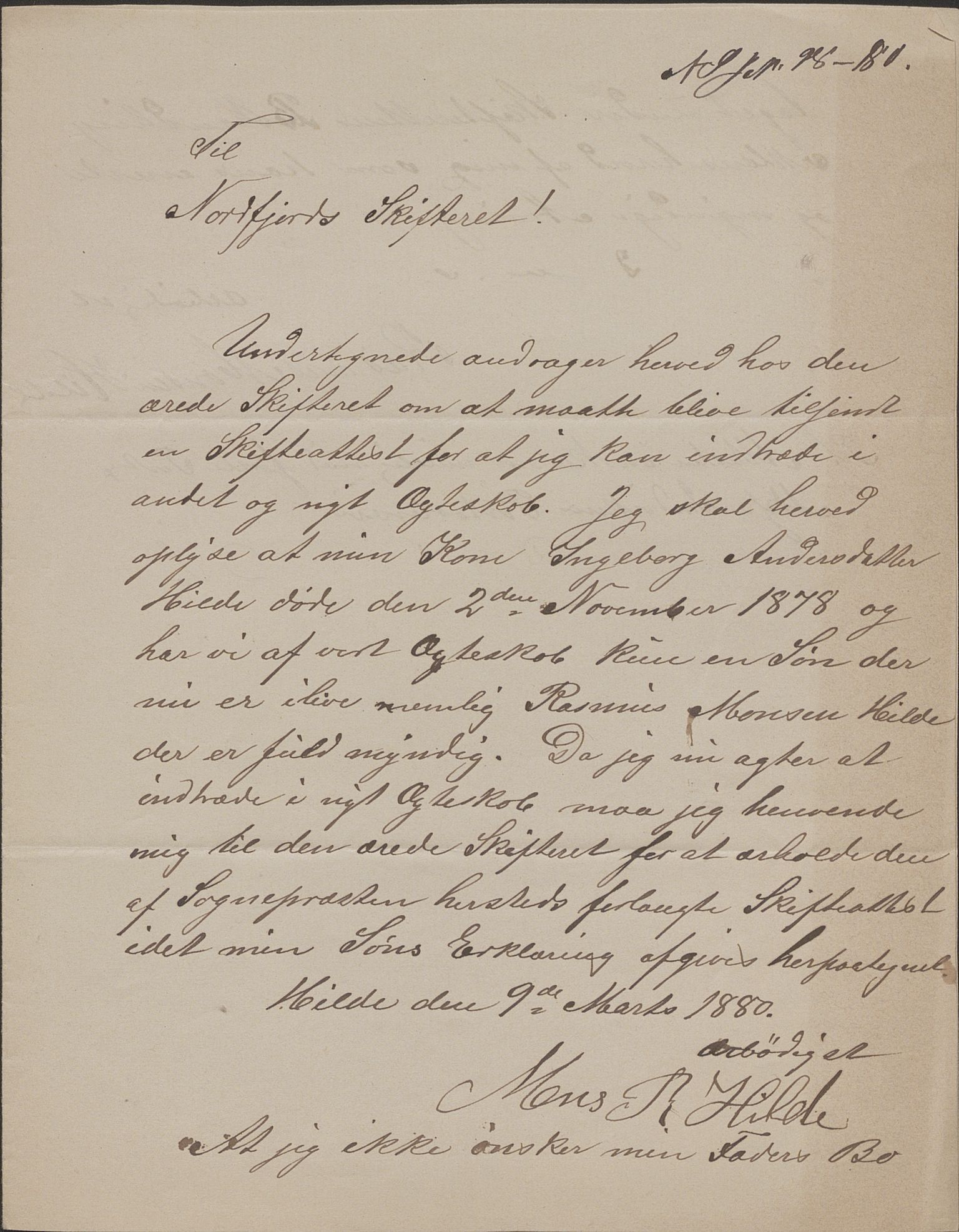 Nordfjord sorenskriveri, AV/SAB-A-2801/1/08/08c/L0001: Vigde, 1851-1884, p. 4