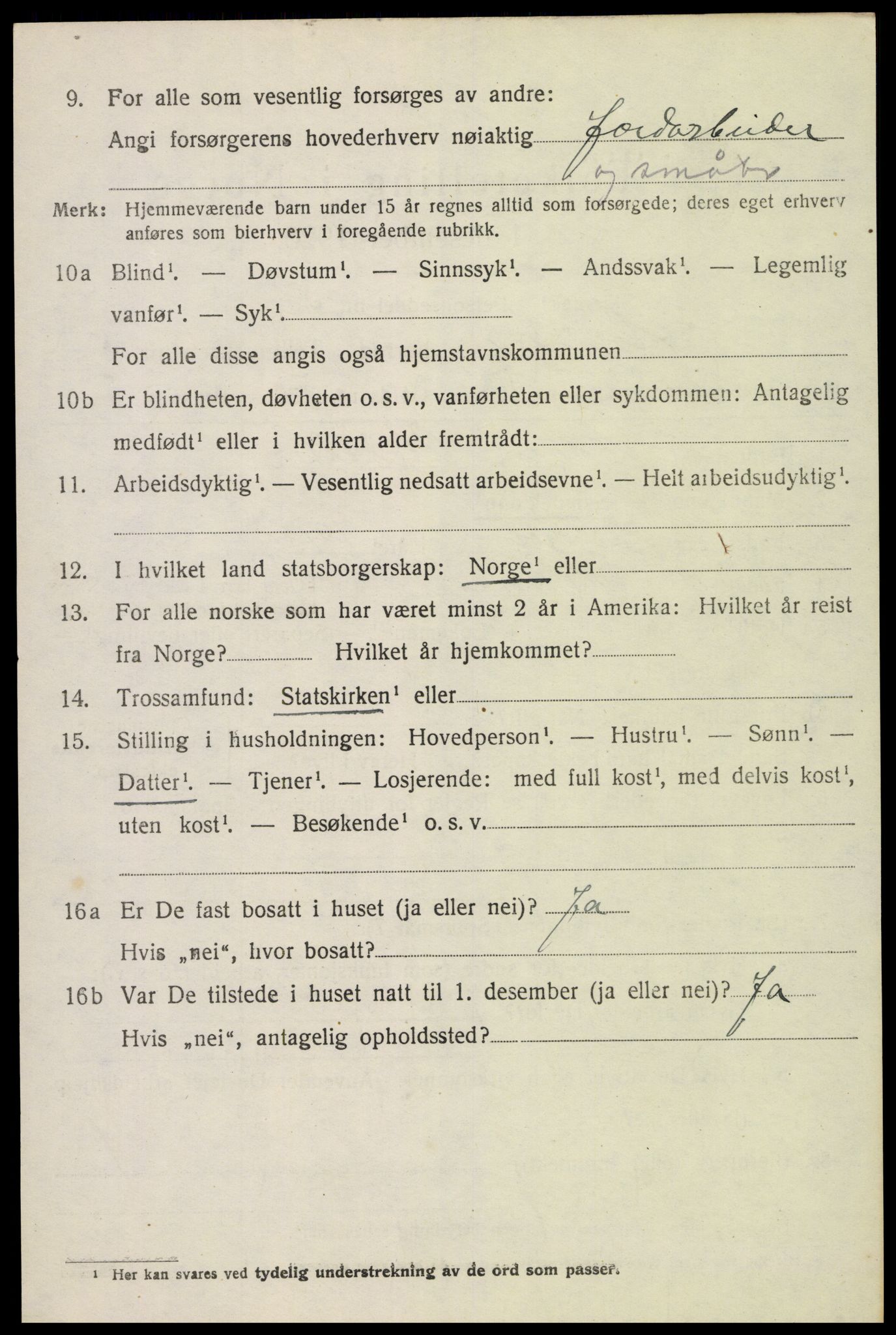 SAH, 1920 census for Romedal, 1920, p. 10350