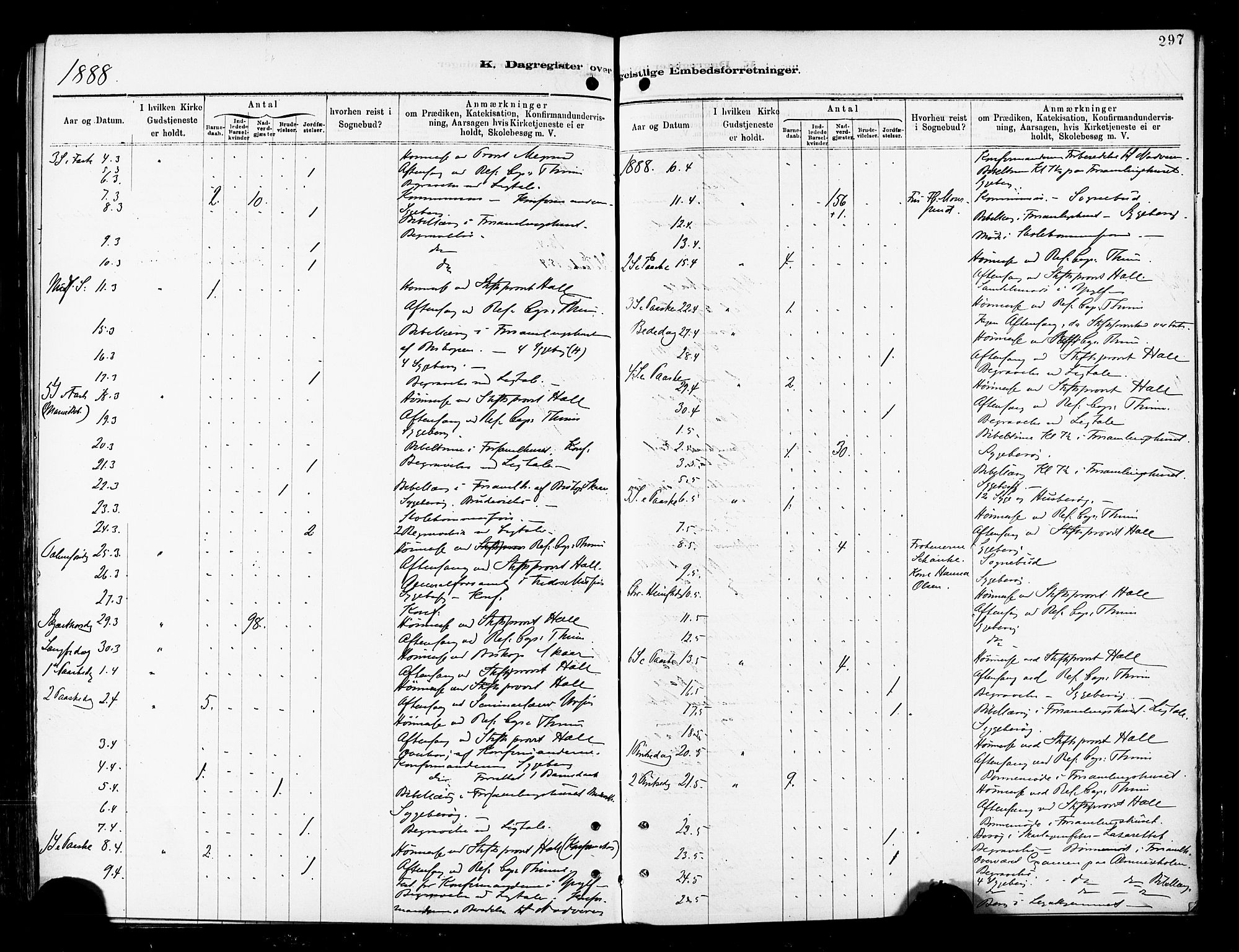 Tromsø sokneprestkontor/stiftsprosti/domprosti, SATØ/S-1343/G/Ga/L0014kirke: Parish register (official) no. 14, 1878-1888, p. 297