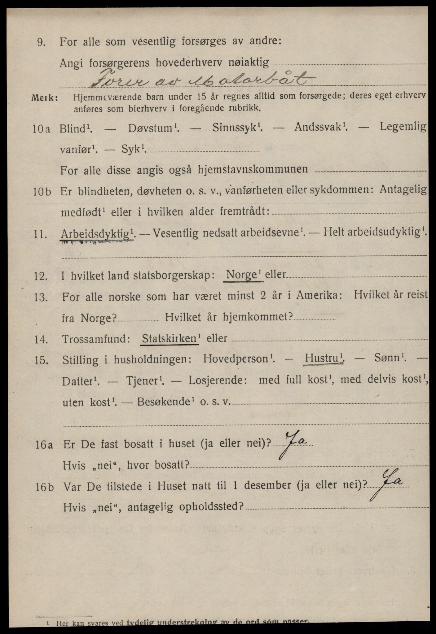 SAT, 1920 census for Ålesund, 1920, p. 20445