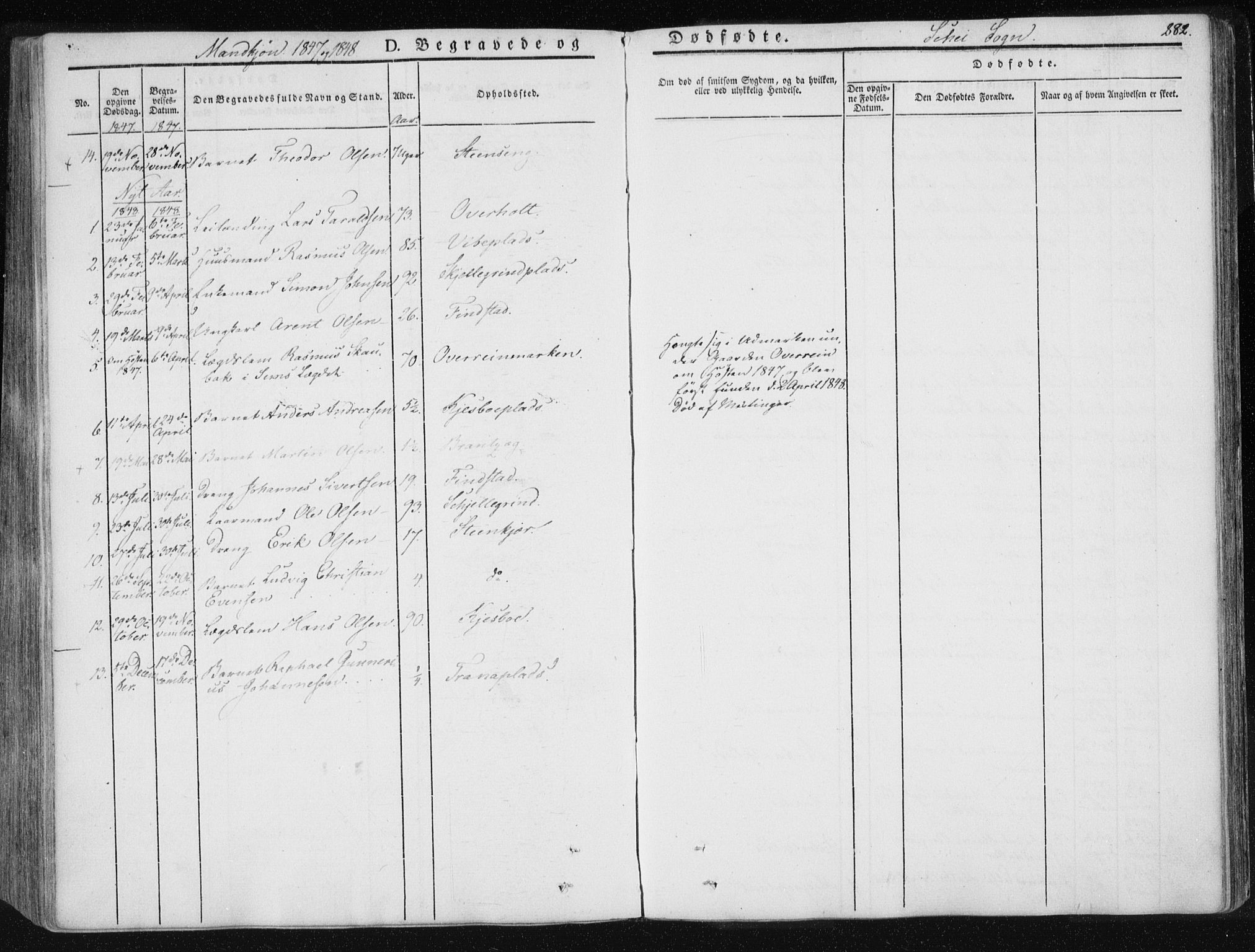 Ministerialprotokoller, klokkerbøker og fødselsregistre - Nord-Trøndelag, AV/SAT-A-1458/735/L0339: Parish register (official) no. 735A06 /2, 1836-1848, p. 282