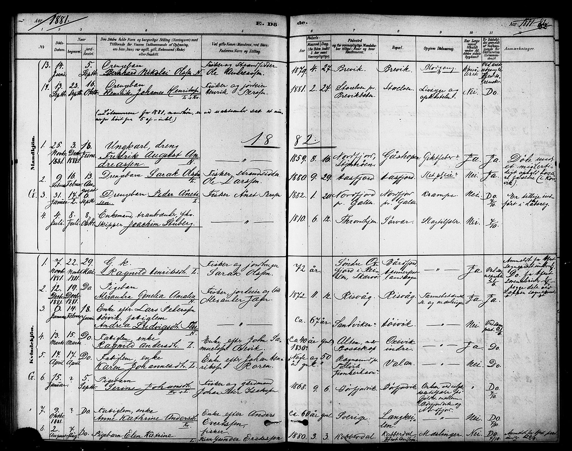 Loppa sokneprestkontor, SATØ/S-1339/H/Ha/L0007kirke: Parish register (official) no. 7, 1879-1889, p. 92