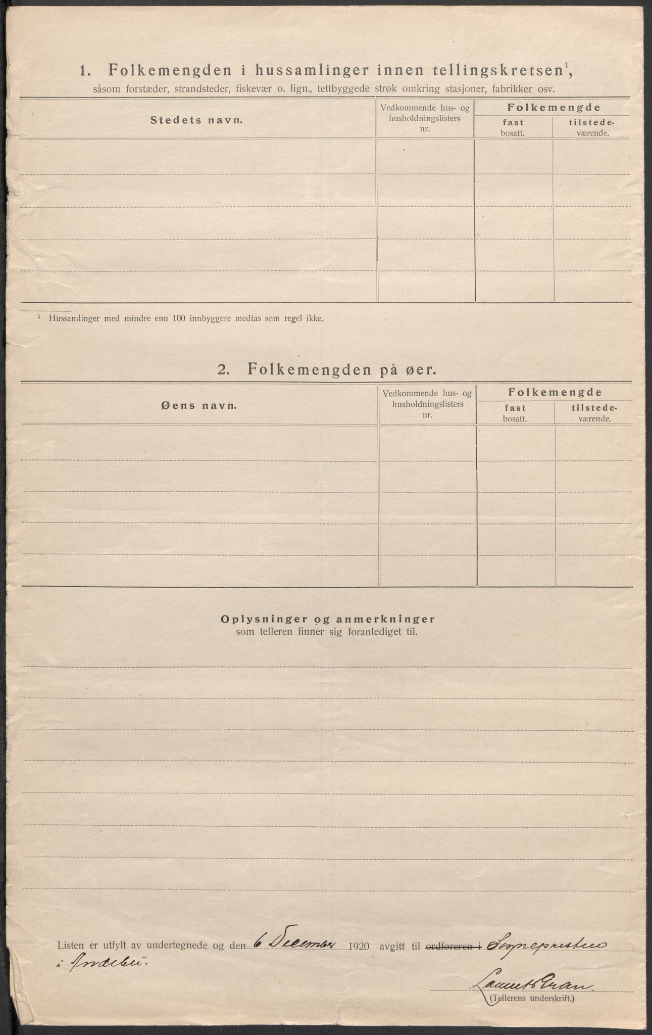 SAKO, 1920 census for Andebu, 1920, p. 20