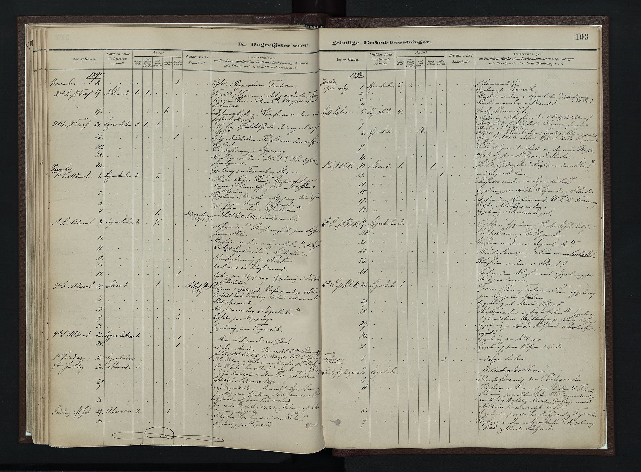 Stor-Elvdal prestekontor, SAH/PREST-052/H/Ha/Haa/L0003: Parish register (official) no. 3, 1882-1901, p. 193