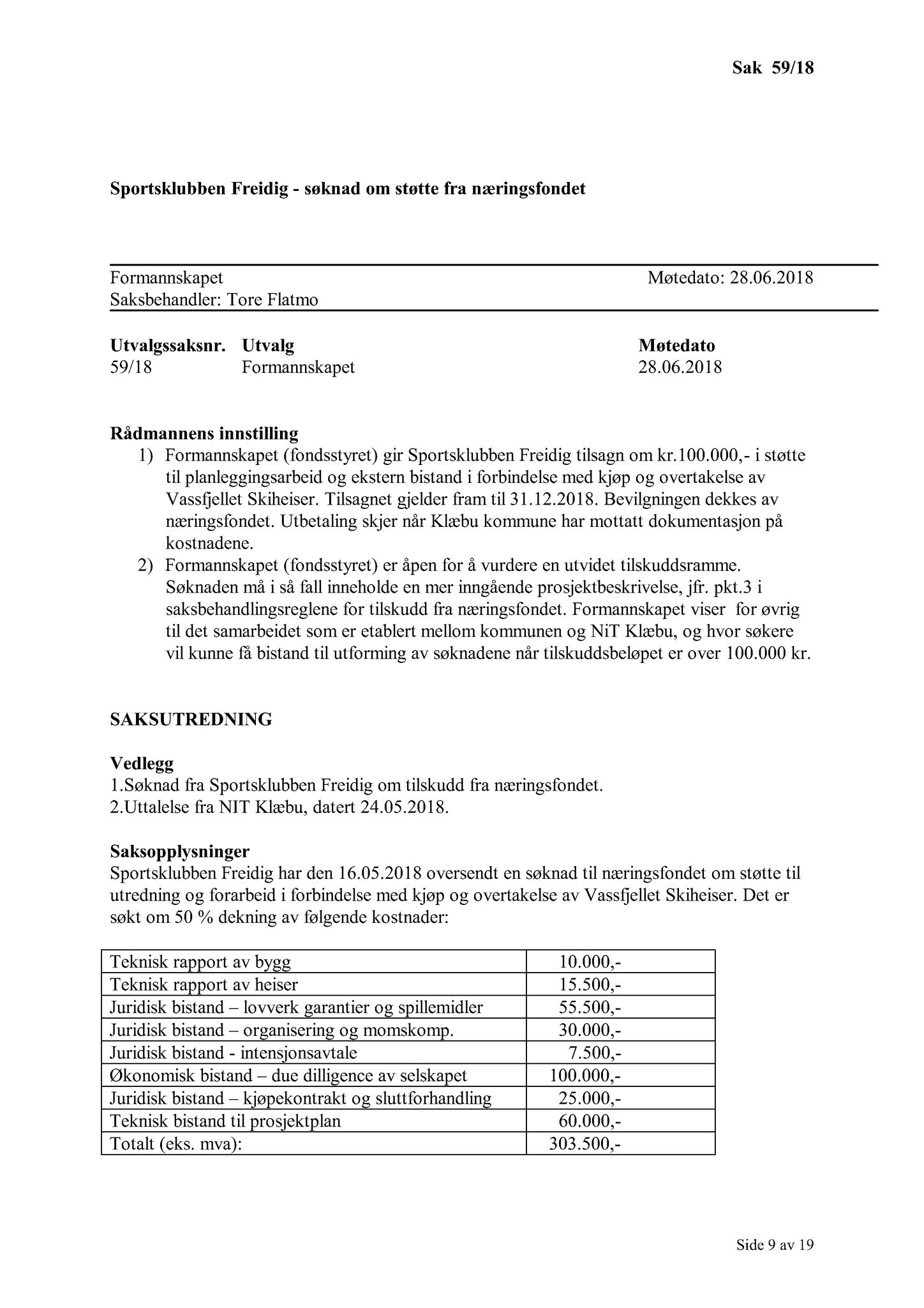 Klæbu Kommune, TRKO/KK/02-FS/L011: Formannsskapet - Møtedokumenter, 2018, p. 1545