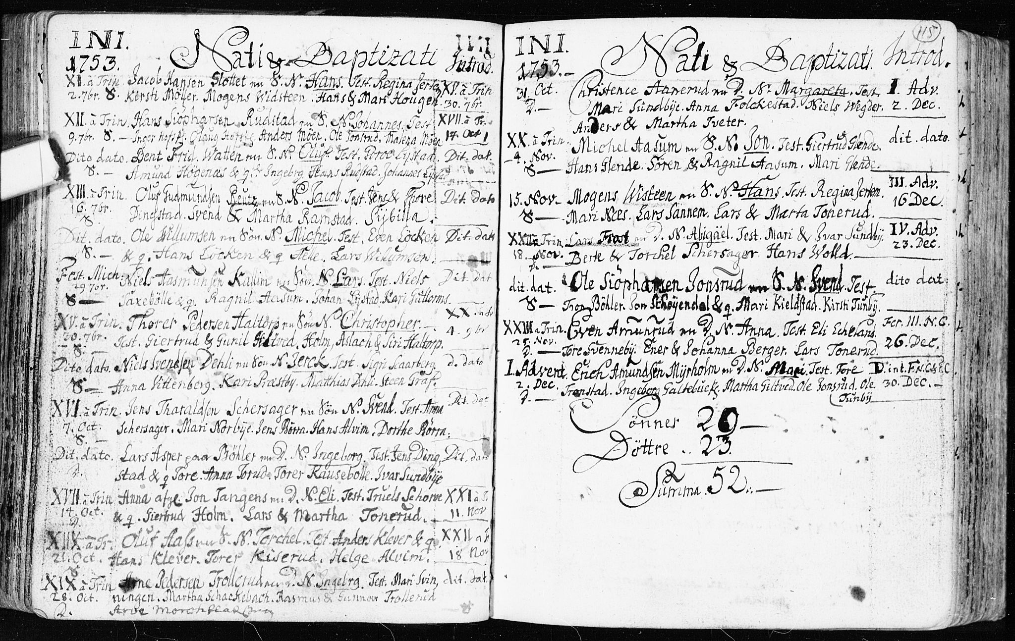 Spydeberg prestekontor Kirkebøker, AV/SAO-A-10924/F/Fa/L0002: Parish register (official) no. I 2, 1739-1780, p. 115