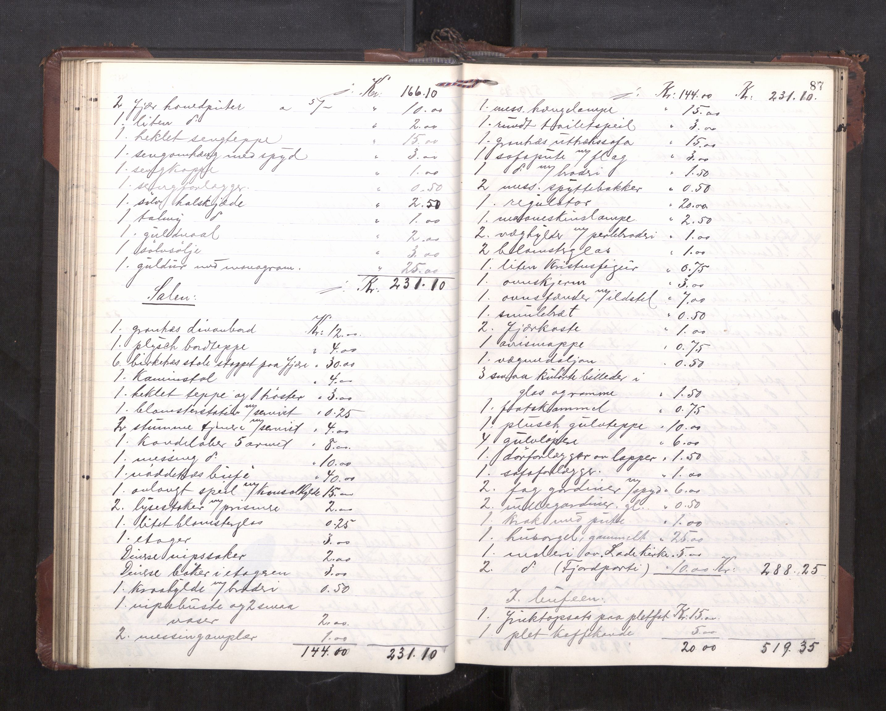 Trondheim byfogd, AV/SAT-A-0003/1/3/3C/L0036: Skifteregistreringsprotokoll - 14/4-24/9. (u/ register), 1915-1918, p. 87