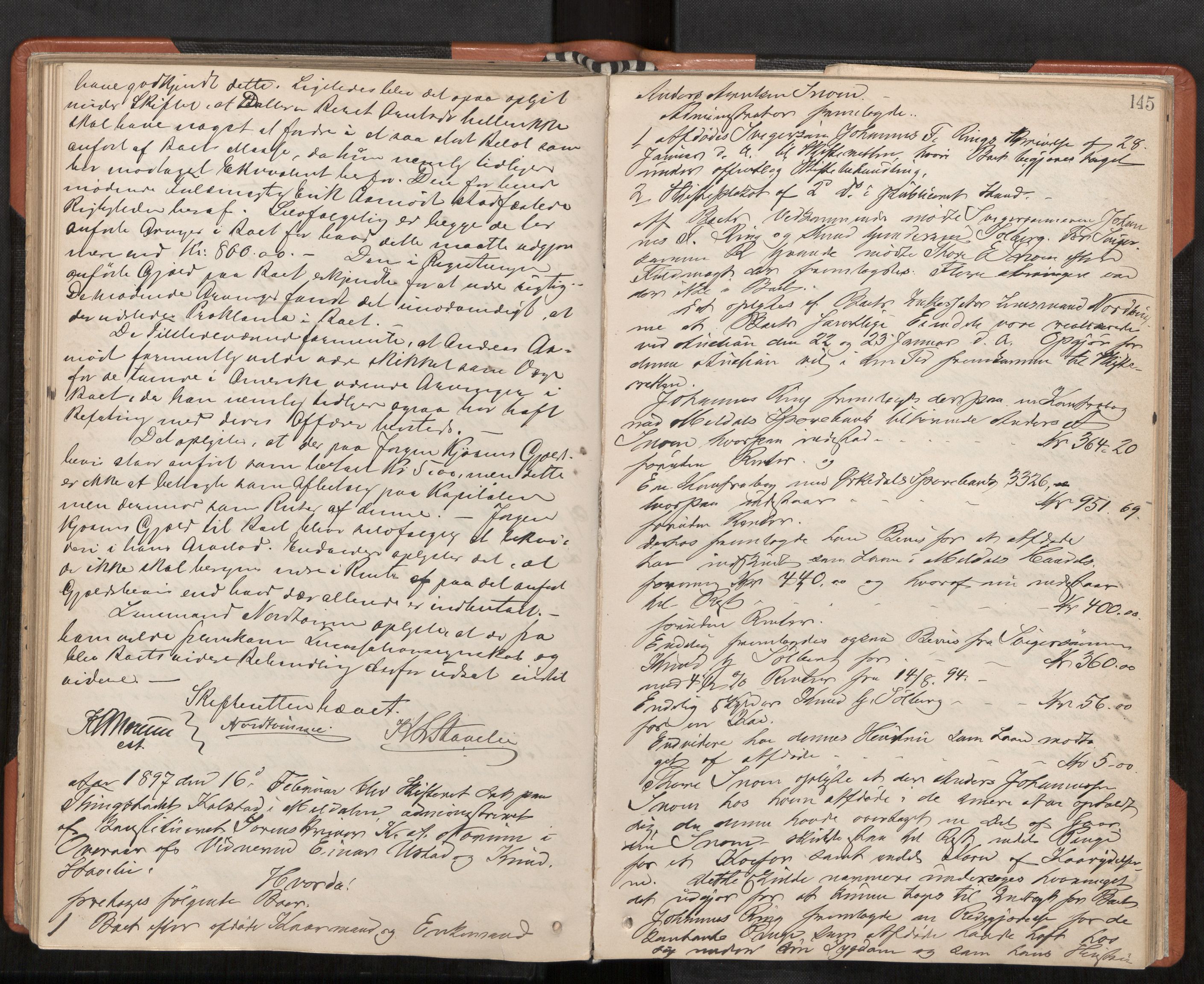 Orkdal sorenskriveri, AV/SAT-A-4169/1/3/3B/L0009: Skiftebehandlingsprotokoll, 1888-1902, p. 145
