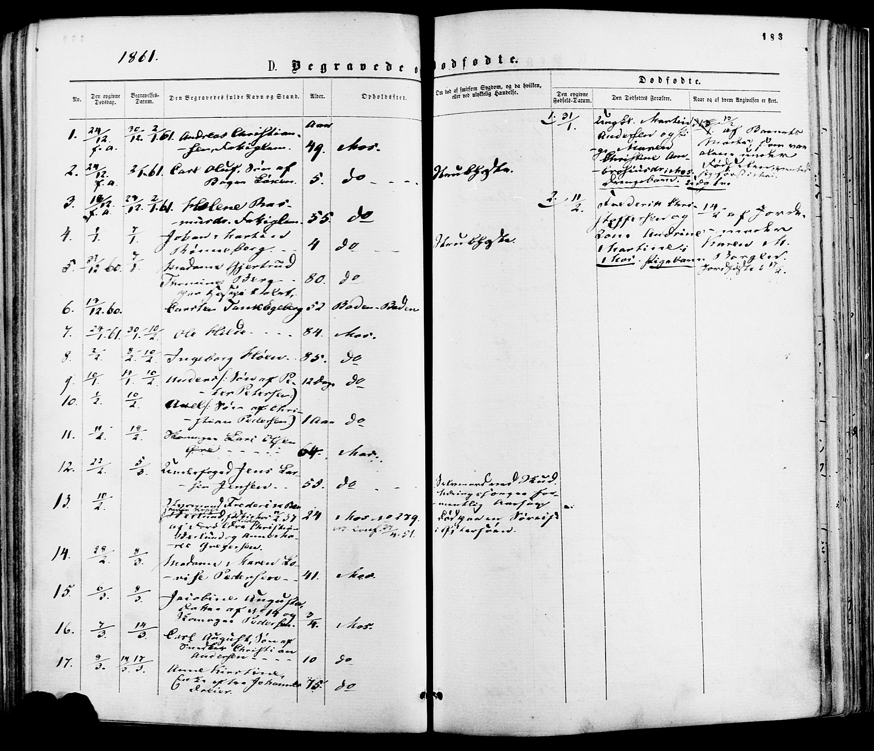 Moss prestekontor Kirkebøker, AV/SAO-A-2003/F/Fa/L0009: Parish register (official) no. I 9, 1861-1869, p. 183