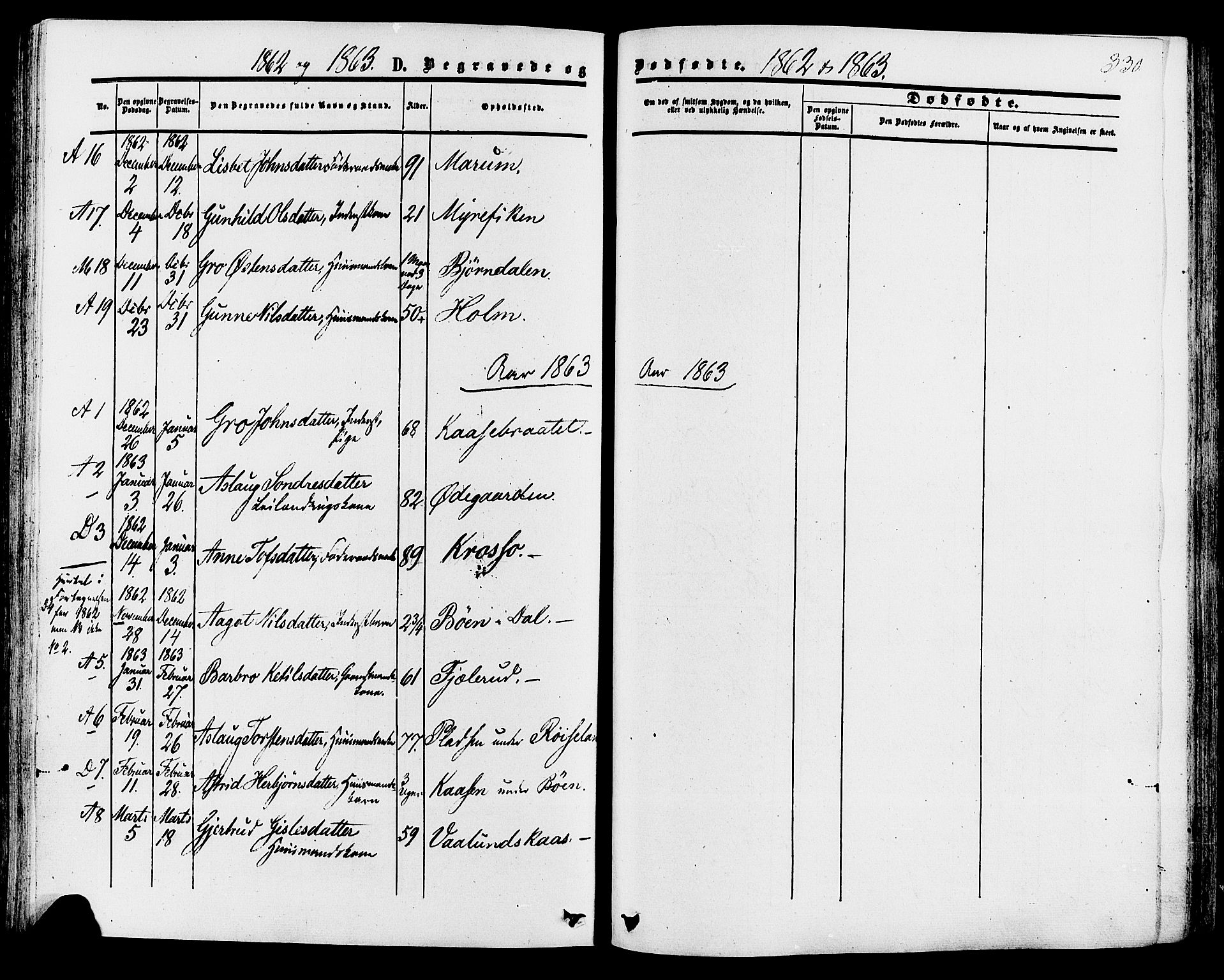 Tinn kirkebøker, SAKO/A-308/F/Fa/L0006: Parish register (official) no. I 6, 1857-1878, p. 330