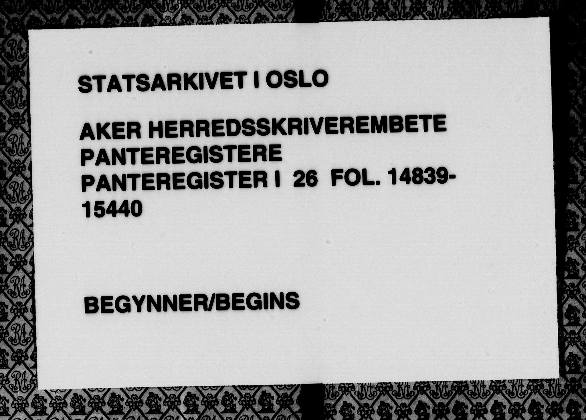 Aker herredsskriveri, SAO/A-10896/G/Ga/Gab/Gaba/L0026: Mortgage register no. I 26, 1909-1950