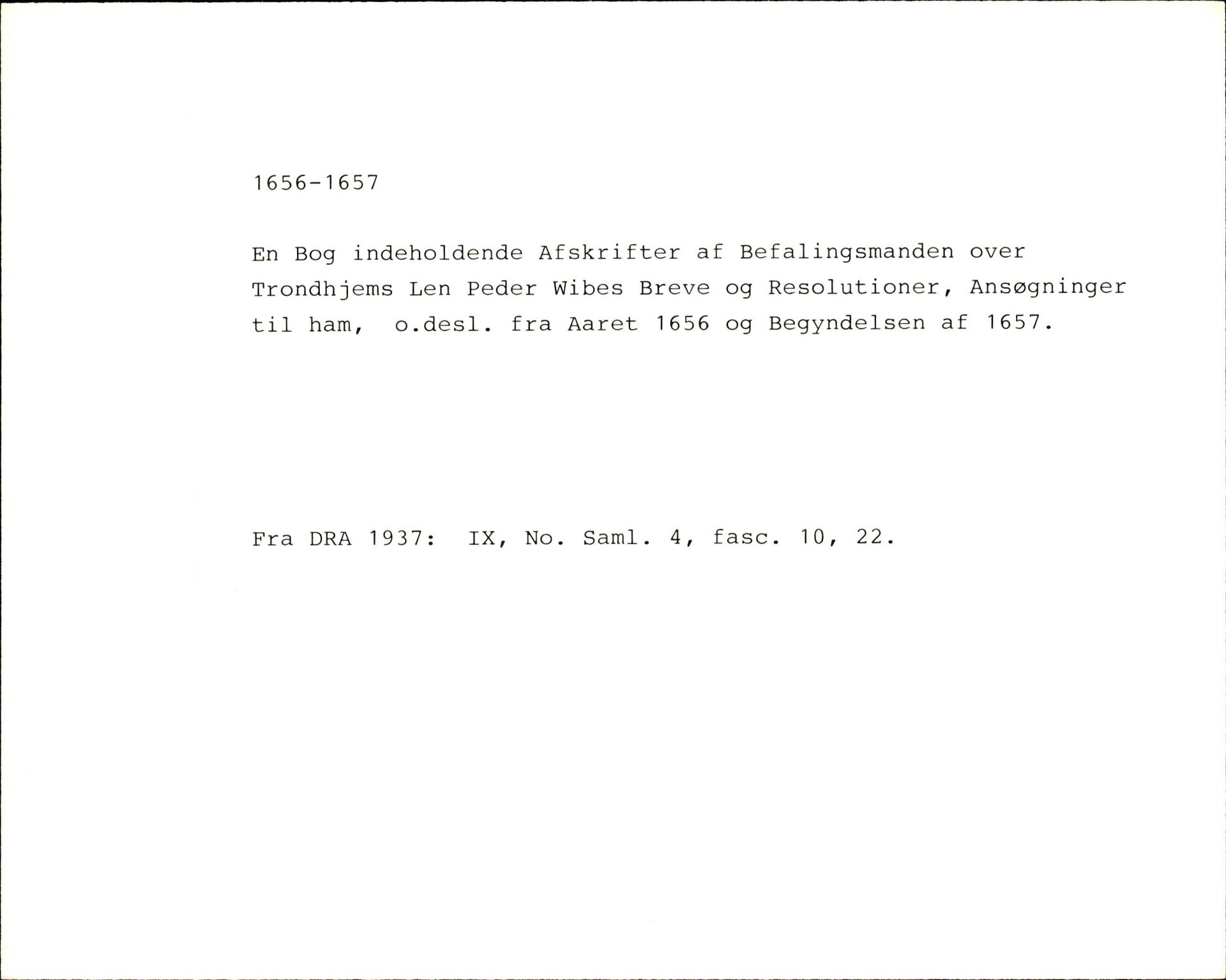 Riksarkivets diplomsamling, AV/RA-EA-5965/F35/F35f/L0002: Regestsedler: Diplomer fra DRA 1937 og 1996, p. 919