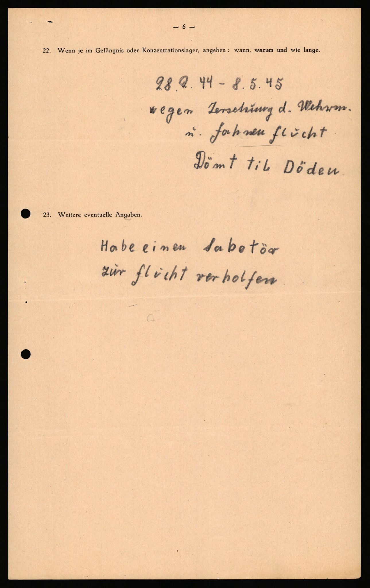 Forsvaret, Forsvarets overkommando II, AV/RA-RAFA-3915/D/Db/L0040: CI Questionaires. Tyske okkupasjonsstyrker i Norge. Østerrikere., 1945-1946, p. 131