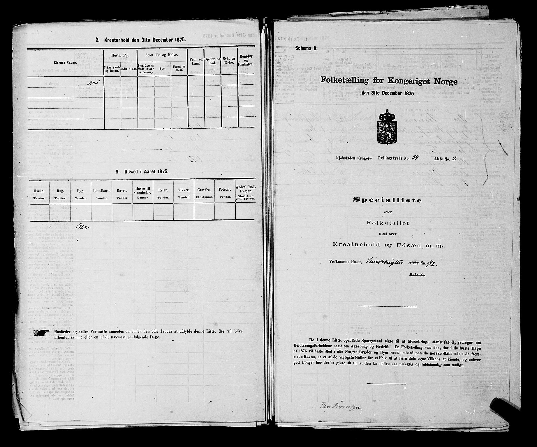 SAKO, 1875 census for 0801P Kragerø, 1875, p. 1187