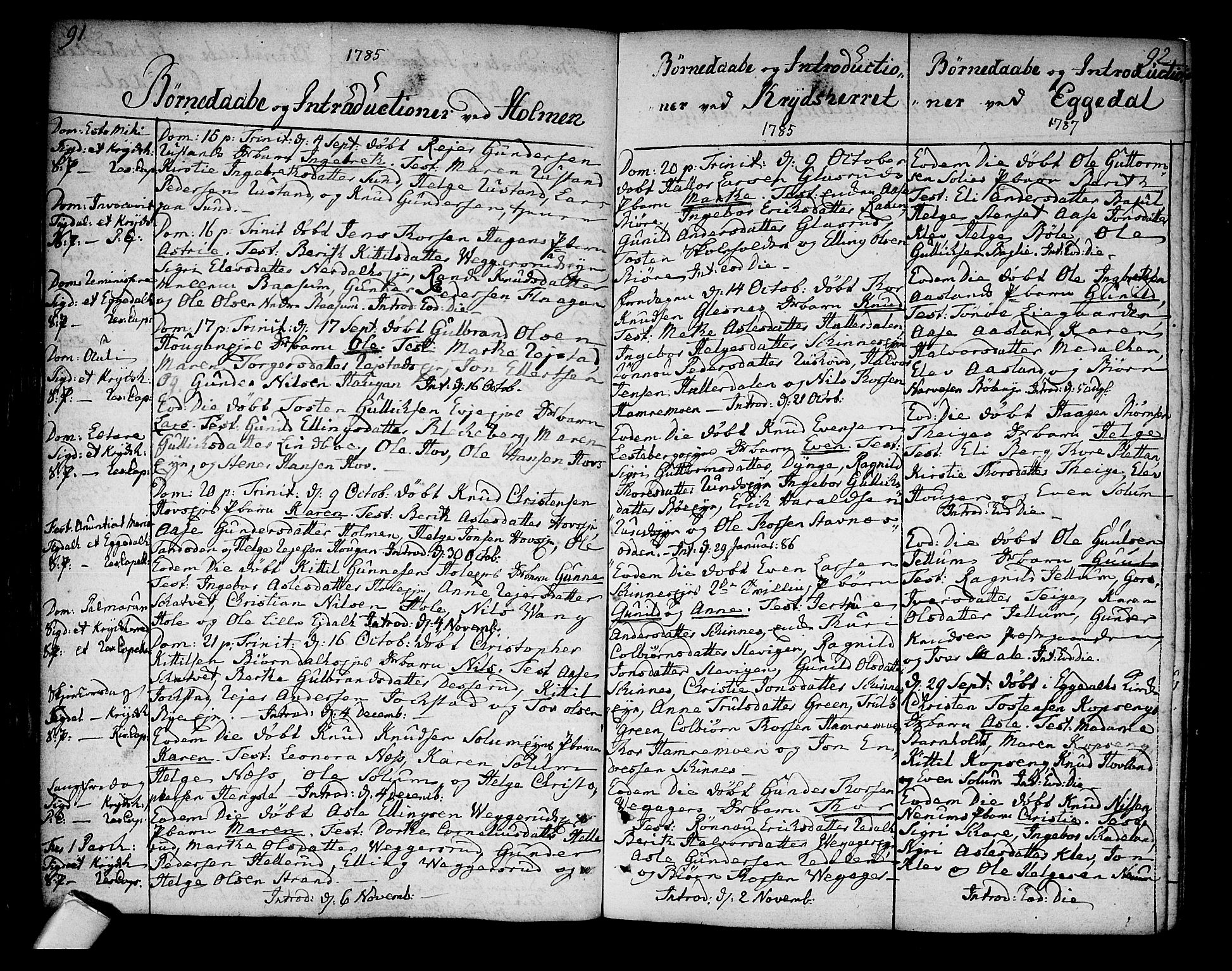 Sigdal kirkebøker, AV/SAKO-A-245/F/Fa/L0002: Parish register (official) no. I 2, 1778-1792, p. 91-92