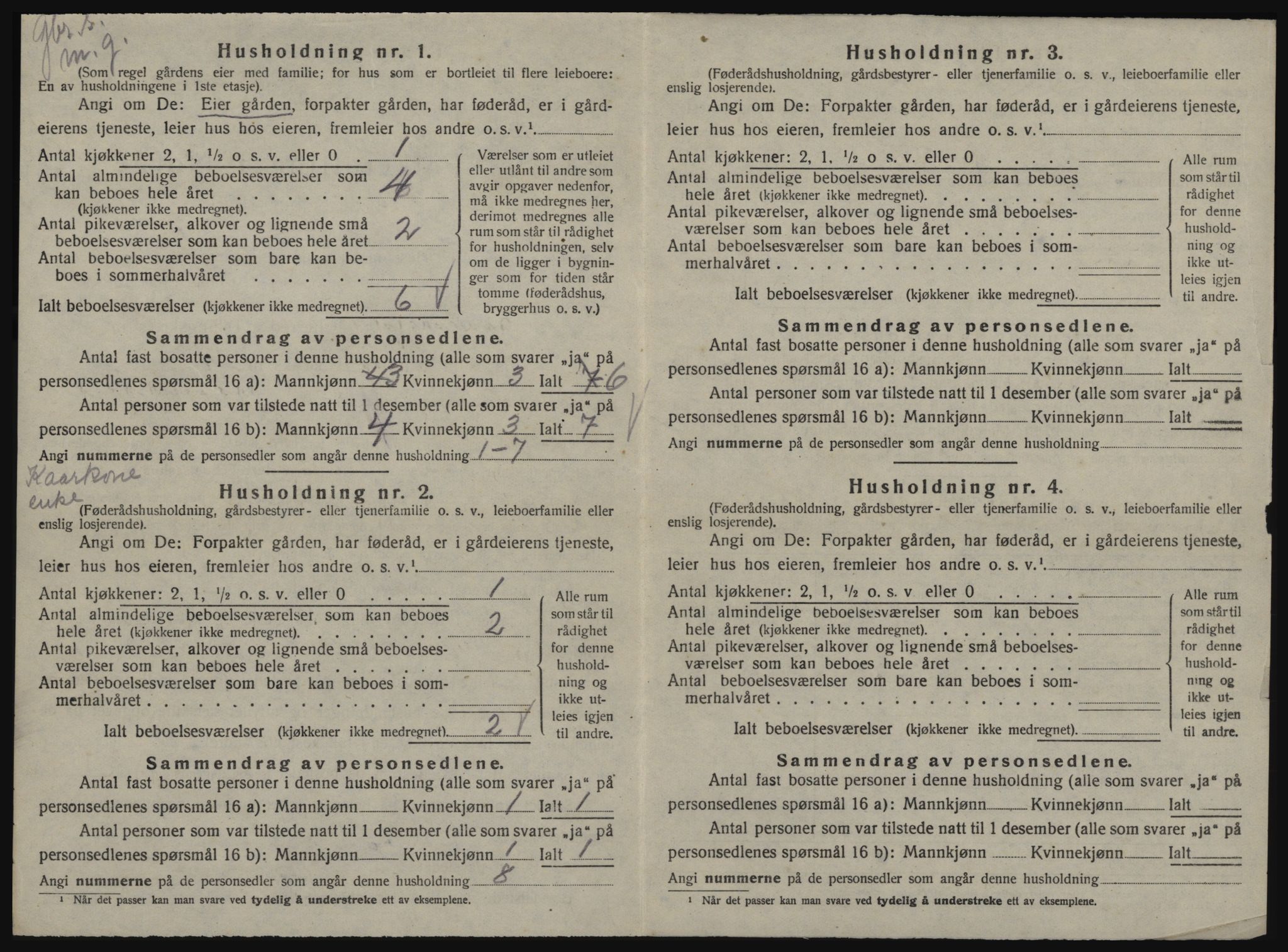 SAT, 1920 census for Geitastrand, 1920, p. 238