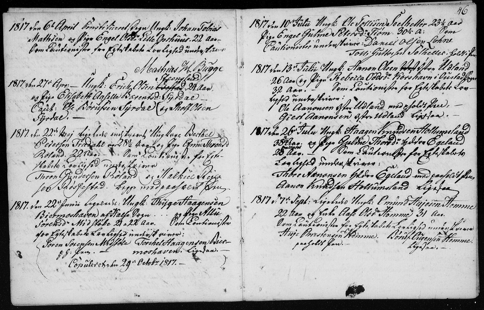 Sør-Audnedal sokneprestkontor, AV/SAK-1111-0039/F/Fa/Fab/L0003: Parish register (official) no. A 3, 1766-1828, p. 46