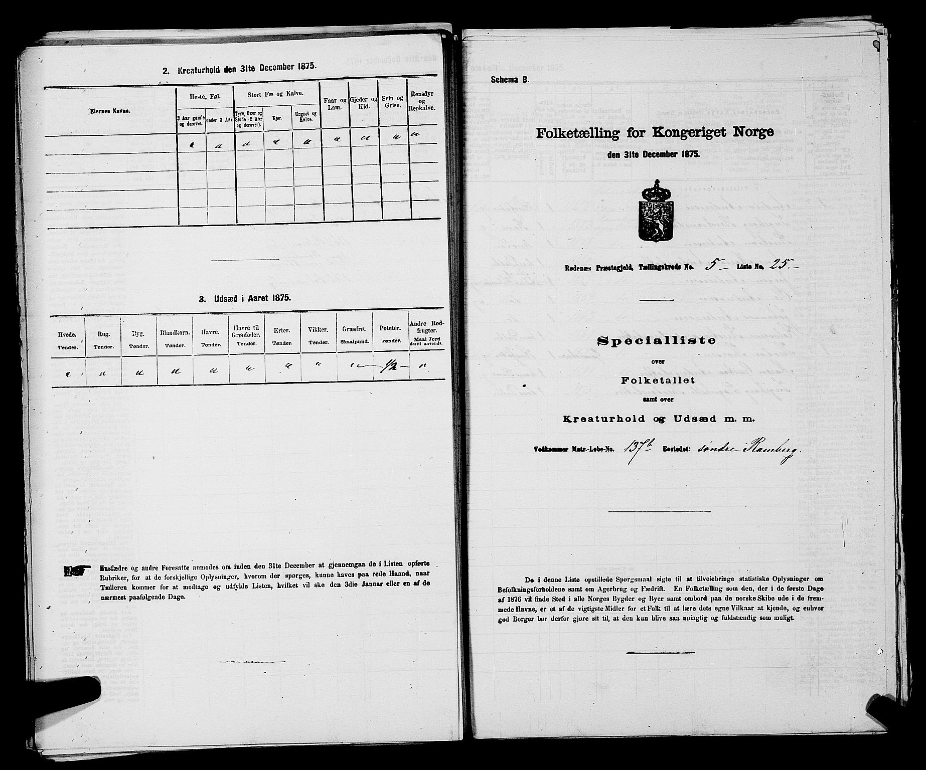 RA, 1875 census for 0120P Rødenes, 1875, p. 769
