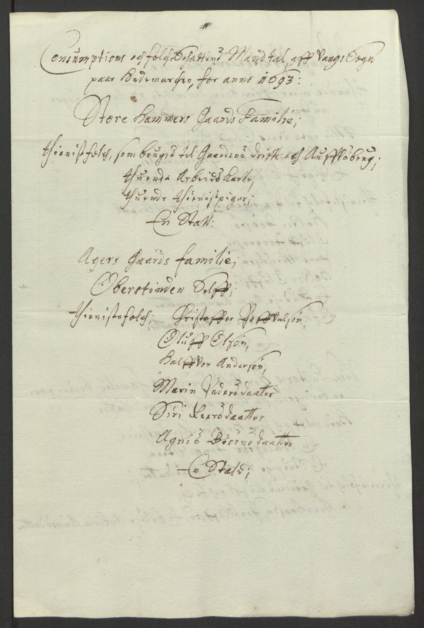 Rentekammeret inntil 1814, Reviderte regnskaper, Fogderegnskap, AV/RA-EA-4092/R16/L1034: Fogderegnskap Hedmark, 1693, p. 122