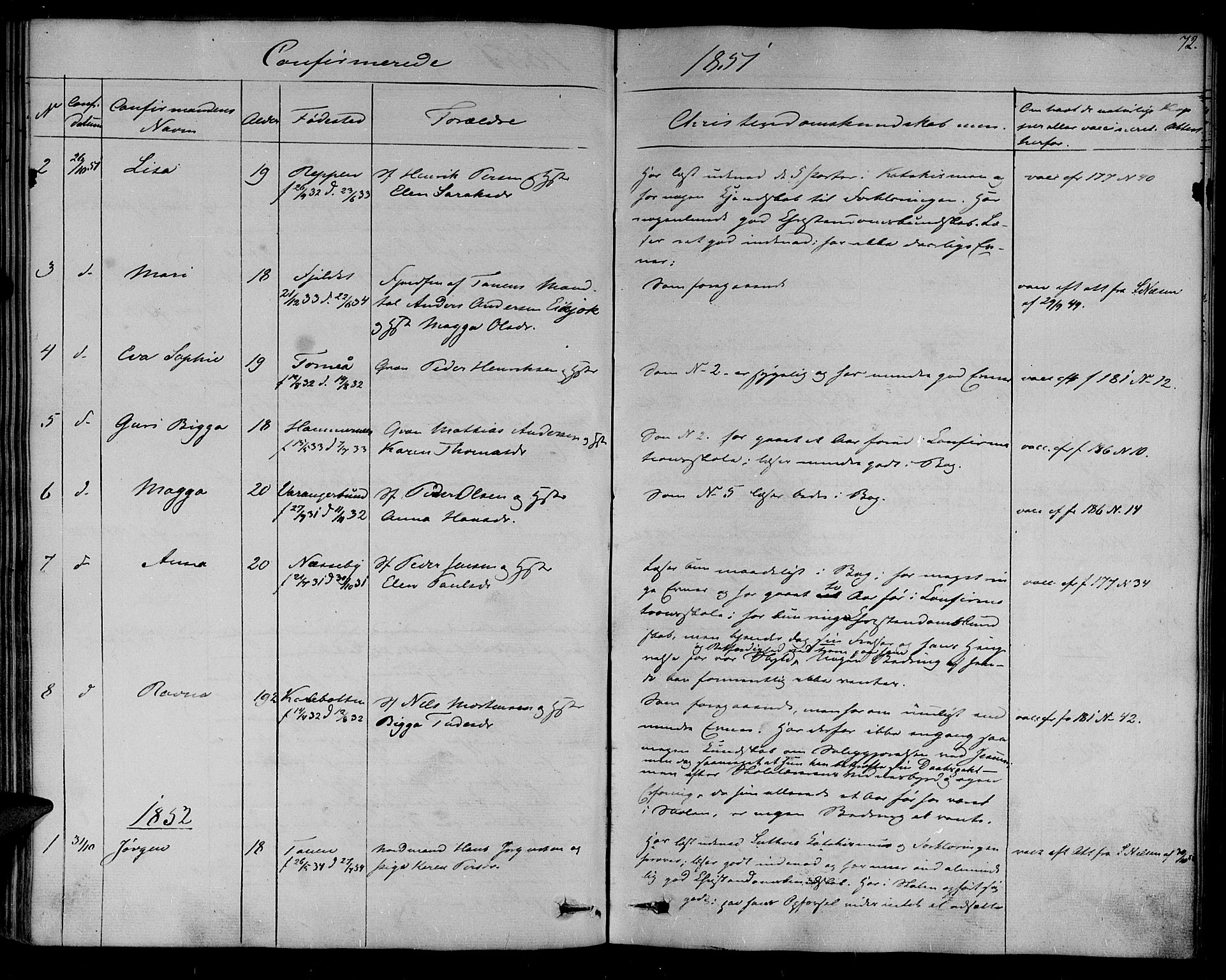 Nesseby sokneprestkontor, SATØ/S-1330/H/Ha/L0001kirke: Parish register (official) no. 1, 1838-1855, p. 72
