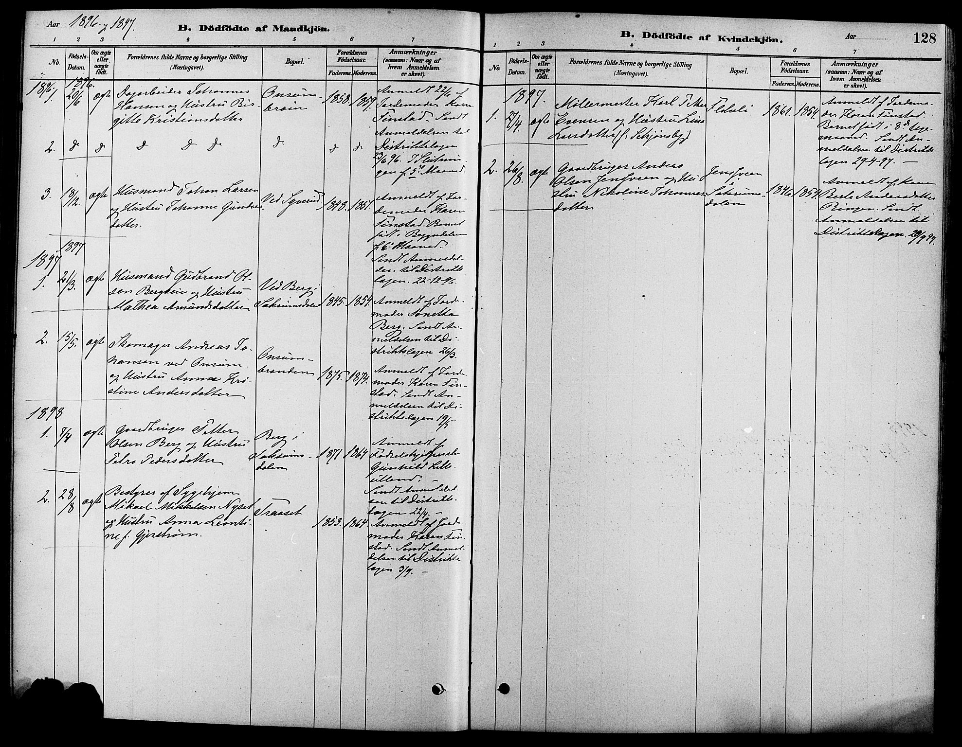Fåberg prestekontor, SAH/PREST-086/H/Ha/Haa/L0008: Parish register (official) no. 8, 1879-1898, p. 128