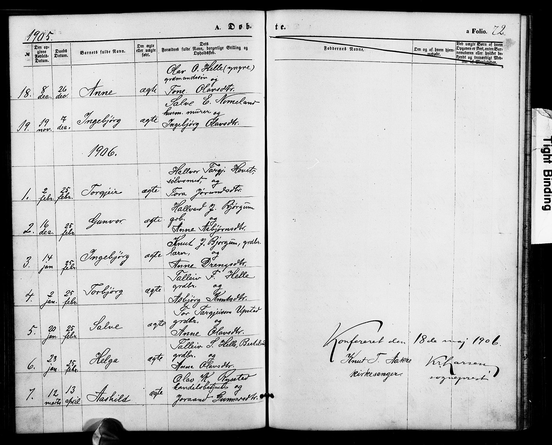 Valle sokneprestkontor, SAK/1111-0044/F/Fb/Fbb/L0002: Parish register (copy) no. B 2, 1875-1921, p. 72