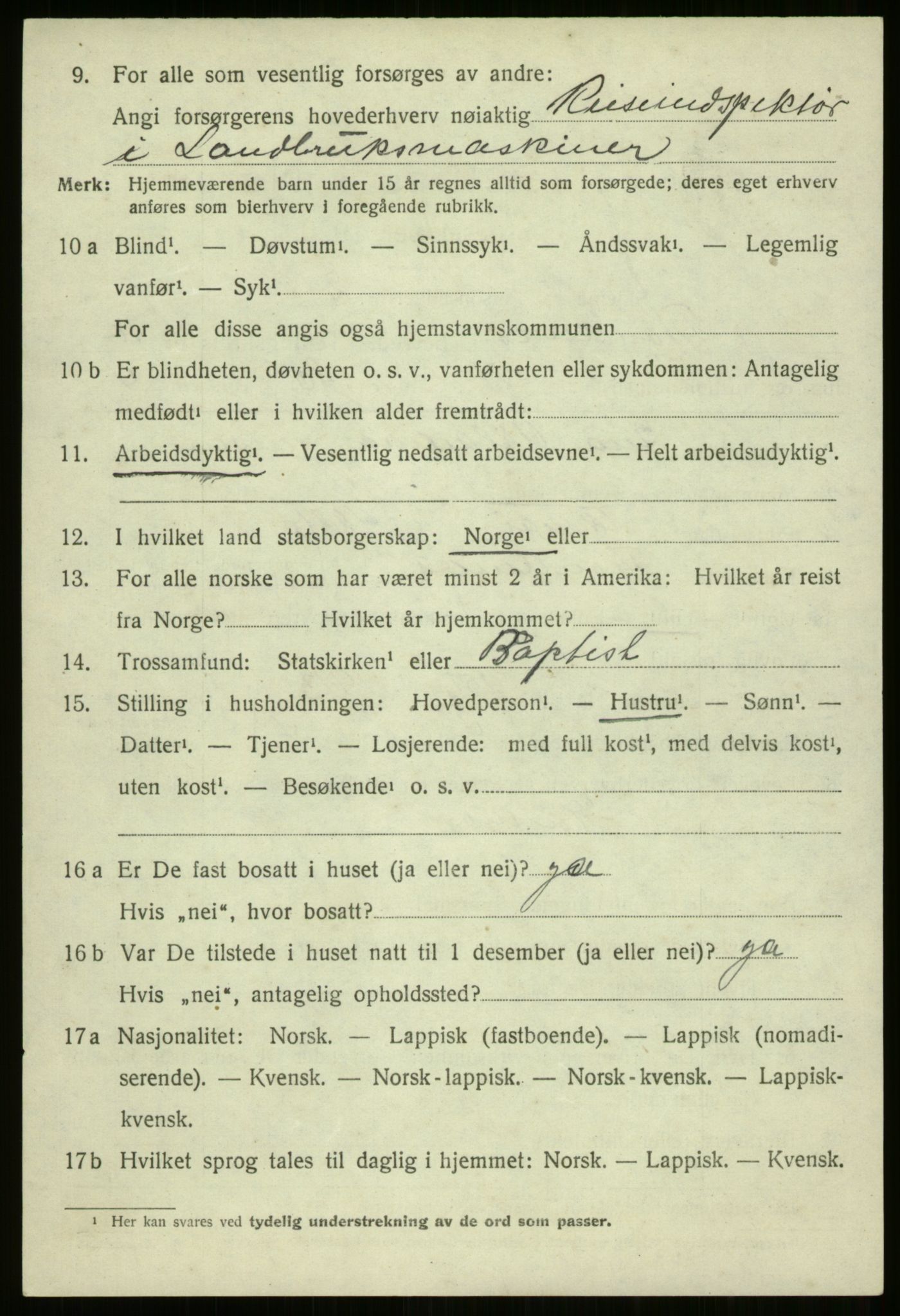 SATØ, 1920 census for Trondenes, 1920, p. 19423