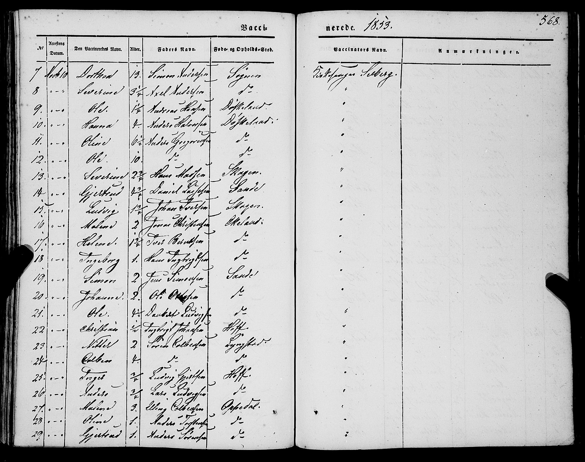 Gaular sokneprestembete, SAB/A-80001/H/Haa: Parish register (official) no. A 4II, 1841-1859, p. 568