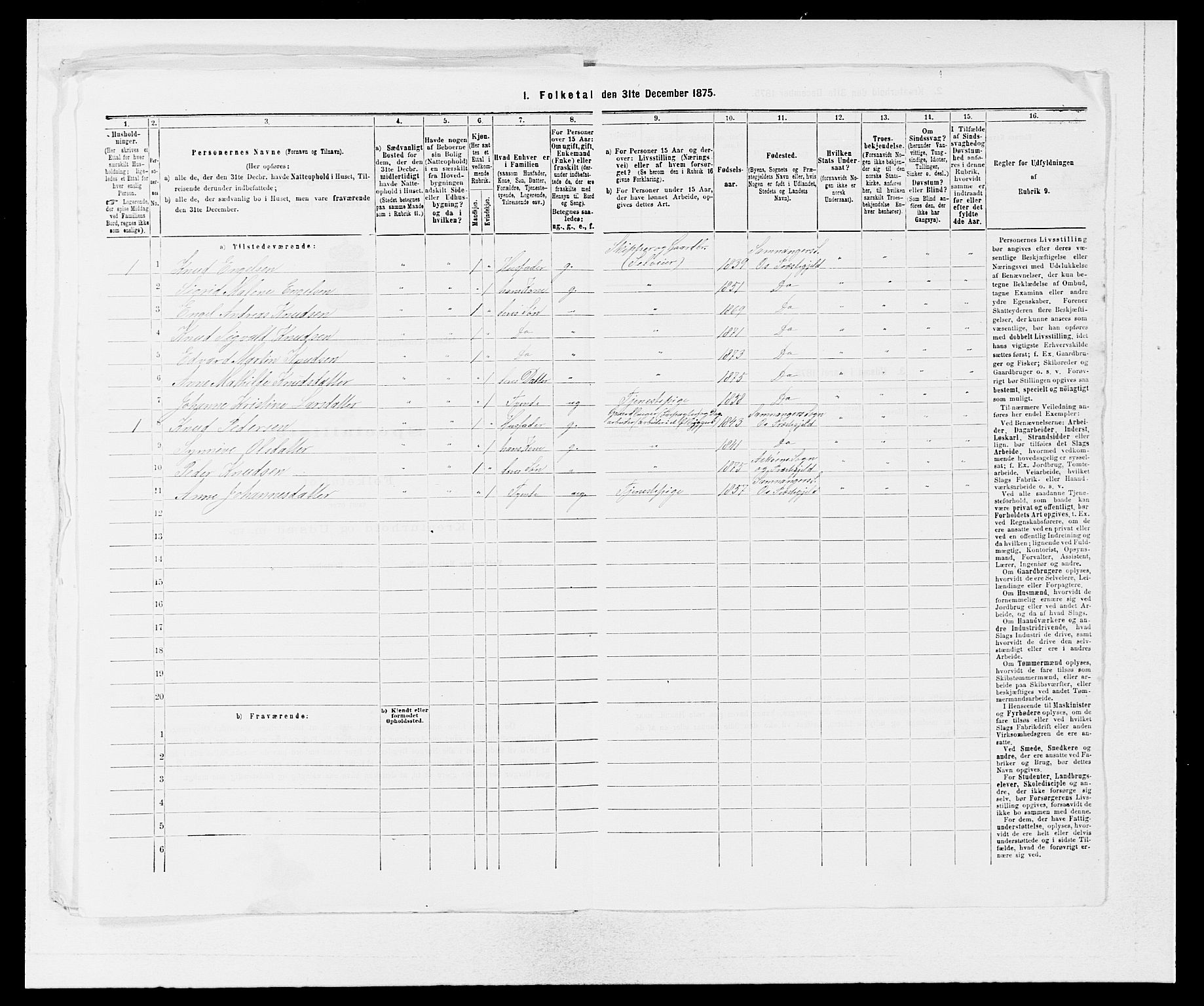 SAB, 1875 census for 1247P Askøy, 1875, p. 1391