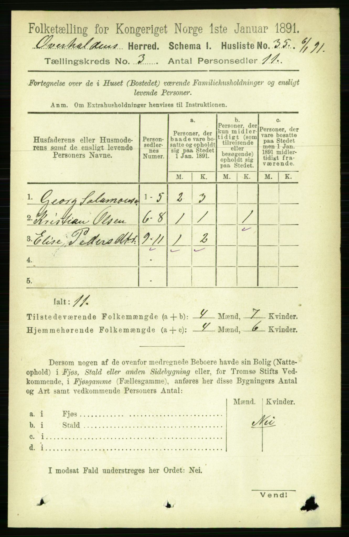 RA, 1891 census for 1744 Overhalla, 1891, p. 746