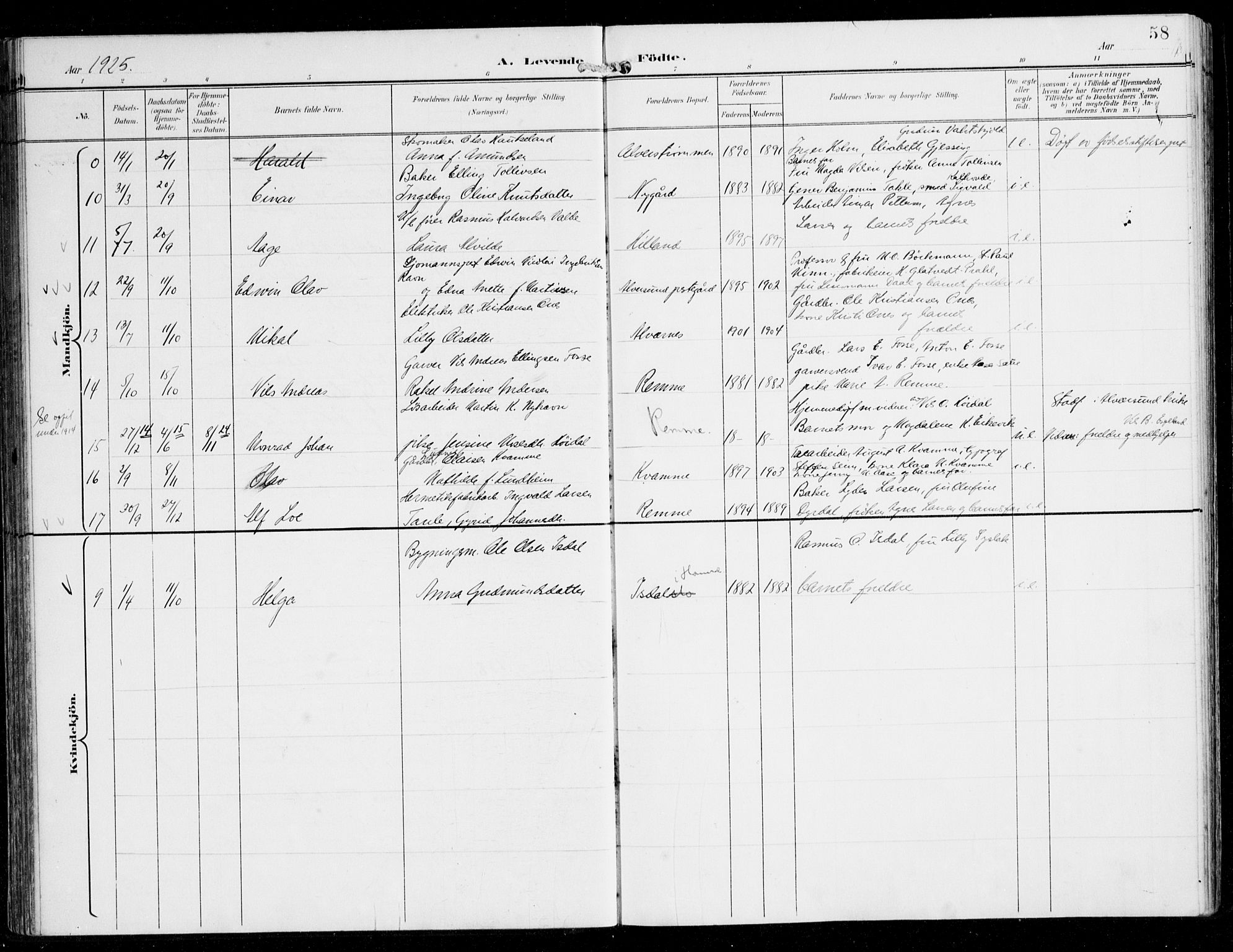 Alversund Sokneprestembete, AV/SAB-A-73901/H/Ha/Haa/Haaa/L0003: Parish register (official) no. A 3, 1897-1926, p. 58