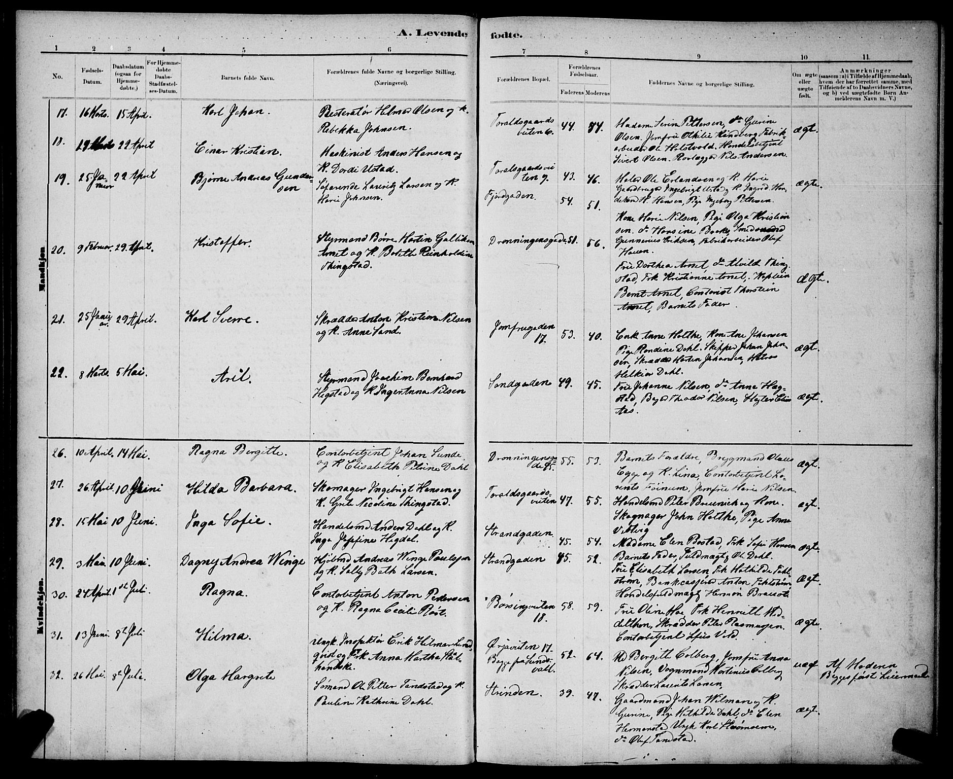 Ministerialprotokoller, klokkerbøker og fødselsregistre - Sør-Trøndelag, AV/SAT-A-1456/602/L0143: Parish register (copy) no. 602C11, 1878-1902