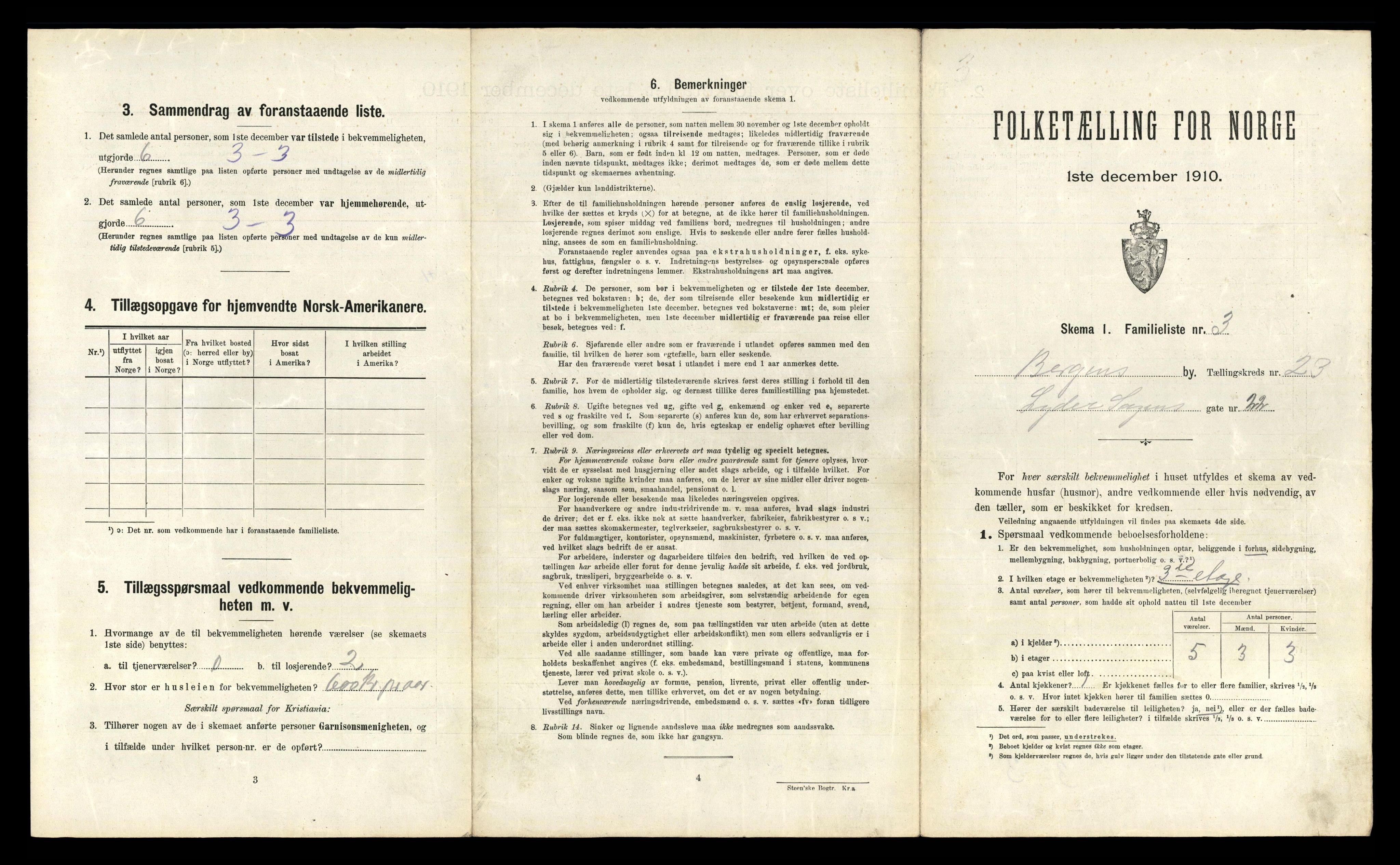 RA, 1910 census for Bergen, 1910, p. 7699