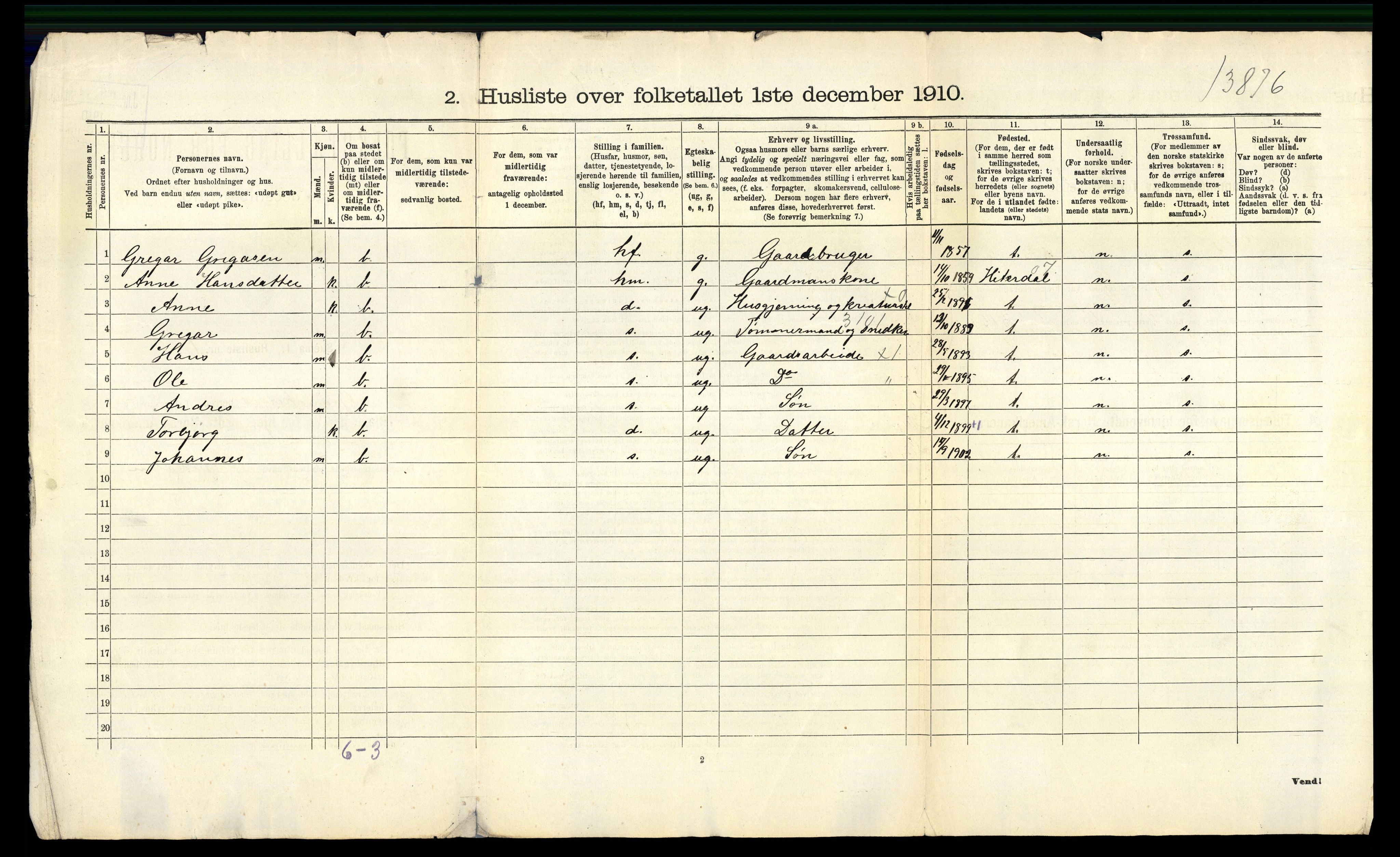 RA, 1910 census for Gransherad, 1910, p. 29