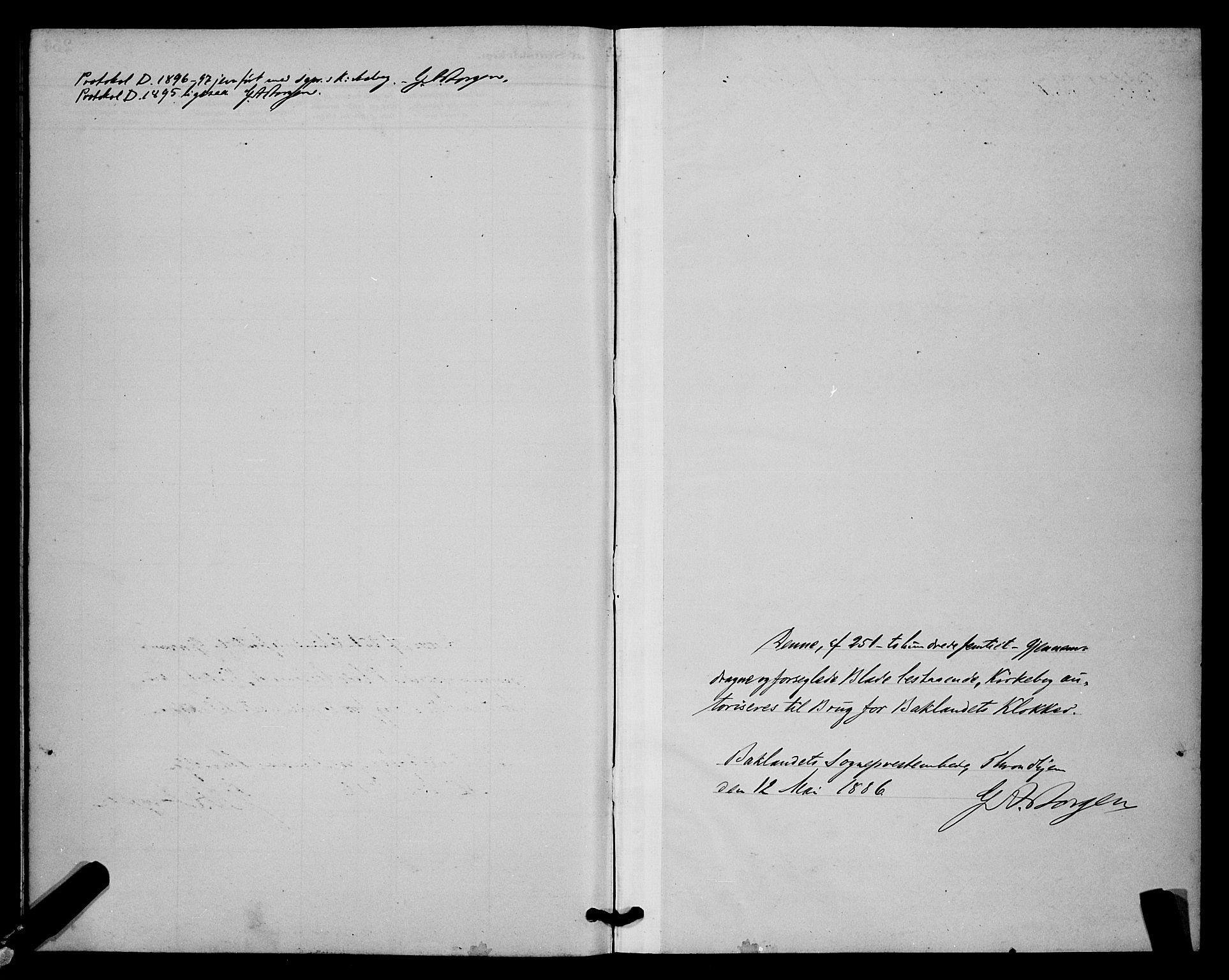 Ministerialprotokoller, klokkerbøker og fødselsregistre - Sør-Trøndelag, SAT/A-1456/604/L0223: Parish register (copy) no. 604C06, 1886-1897