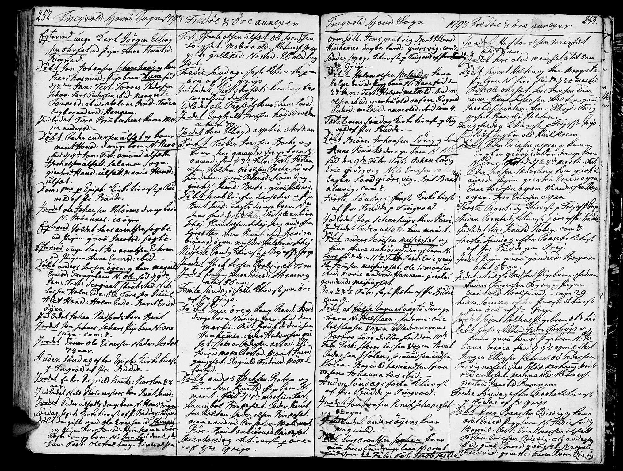 Ministerialprotokoller, klokkerbøker og fødselsregistre - Møre og Romsdal, AV/SAT-A-1454/586/L0980: Parish register (official) no. 586A06, 1776-1794, p. 252-253